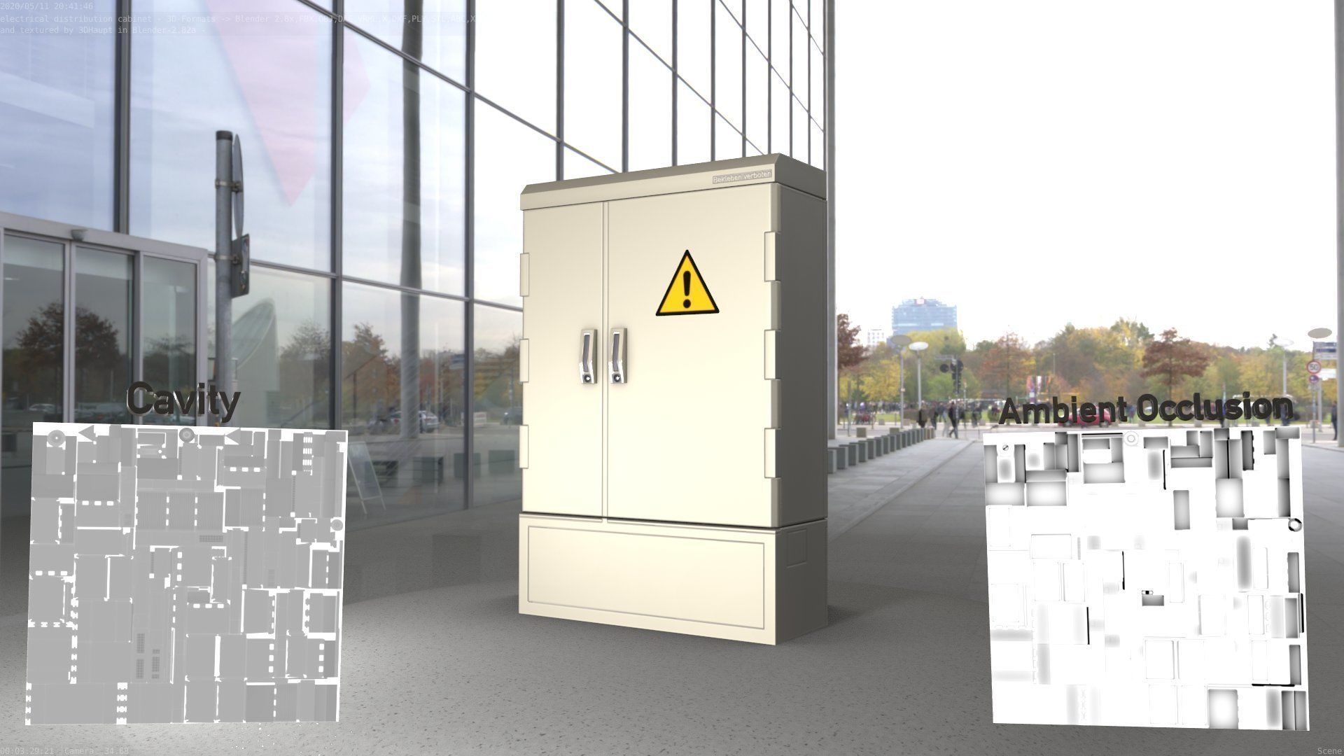 Electrical Distribution Cabinet 51 Low-poly 3D model_43