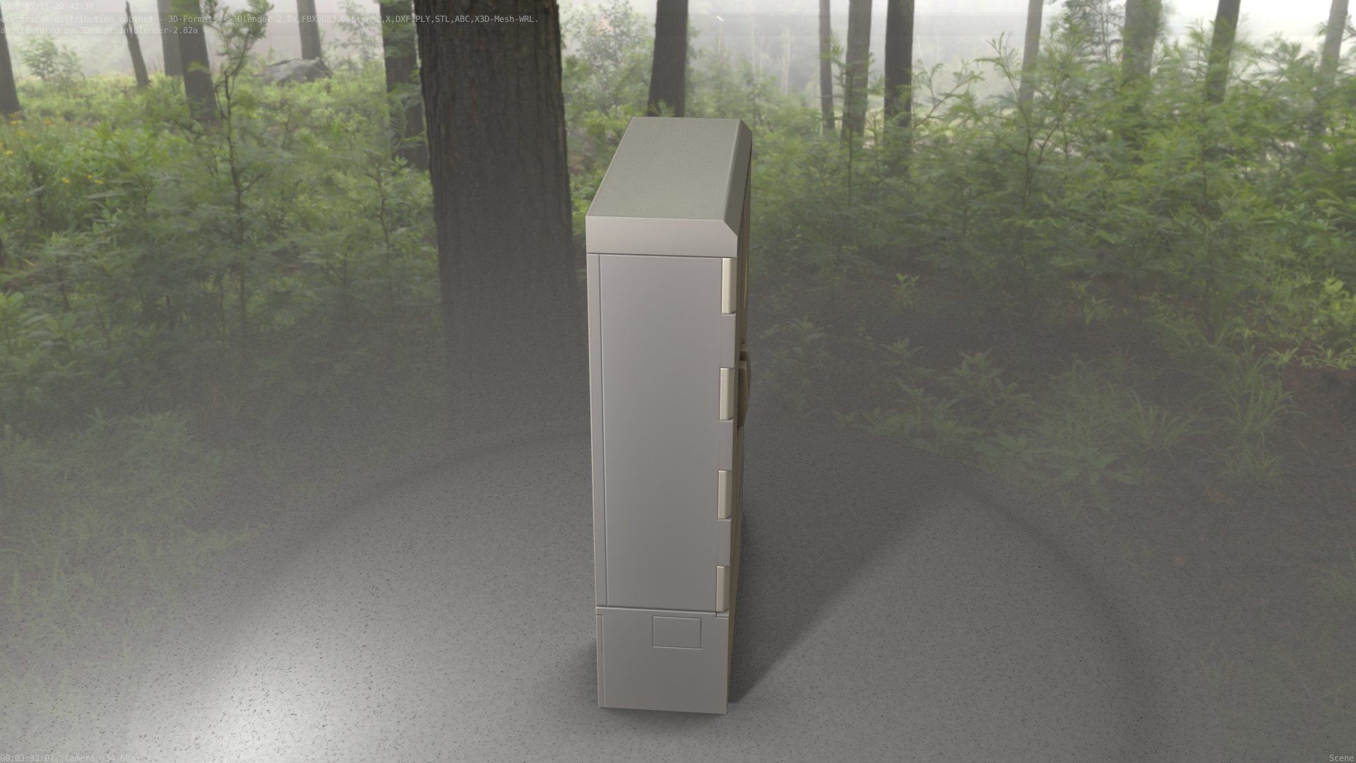 Electrical Distribution Cabinet 51 Low-poly 3D model_96