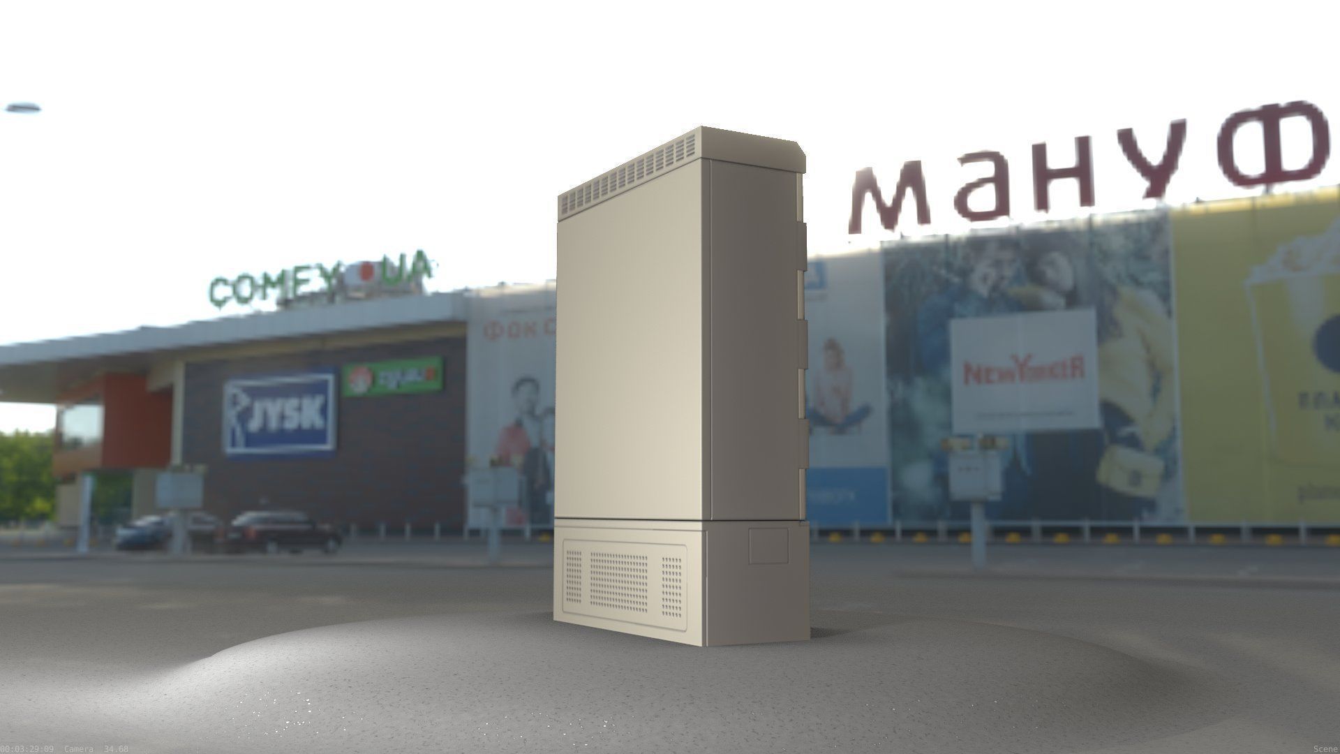 Electrical Distribution Cabinet 51 Low-poly 3D model_31