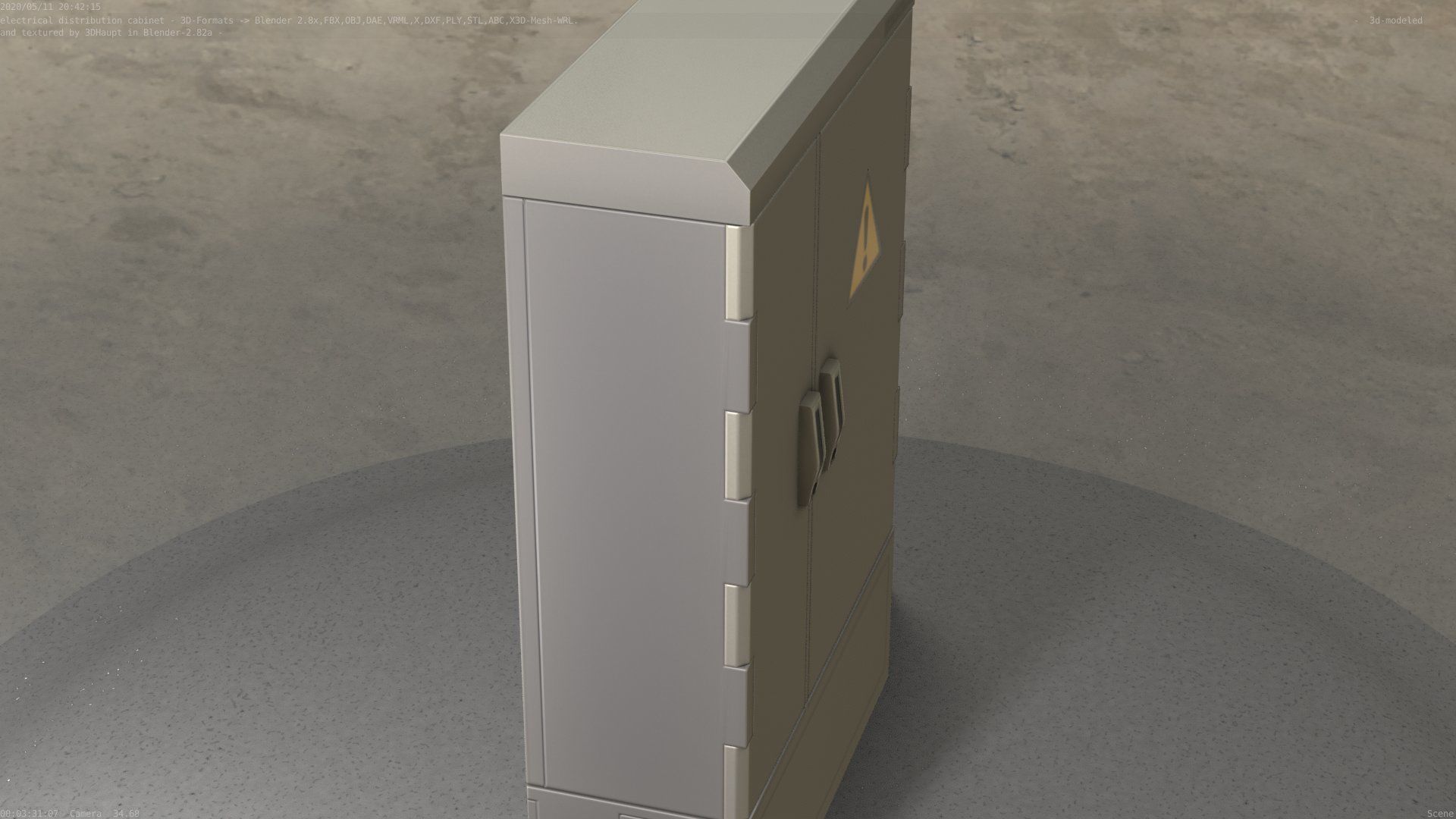Electrical Distribution Cabinet 51 Low-poly 3D model_73