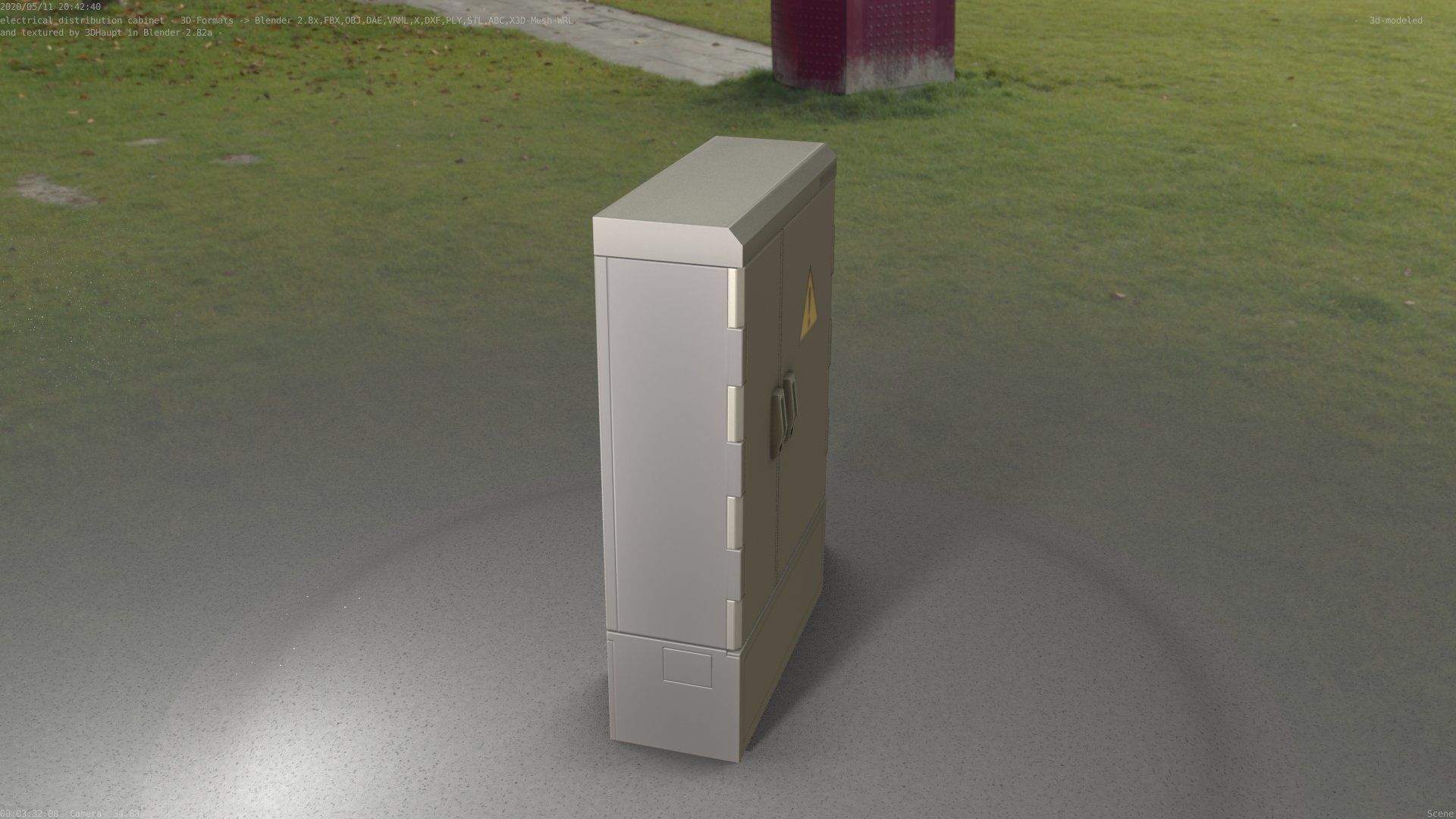 Electrical Distribution Cabinet 51 Low-poly 3D model_97