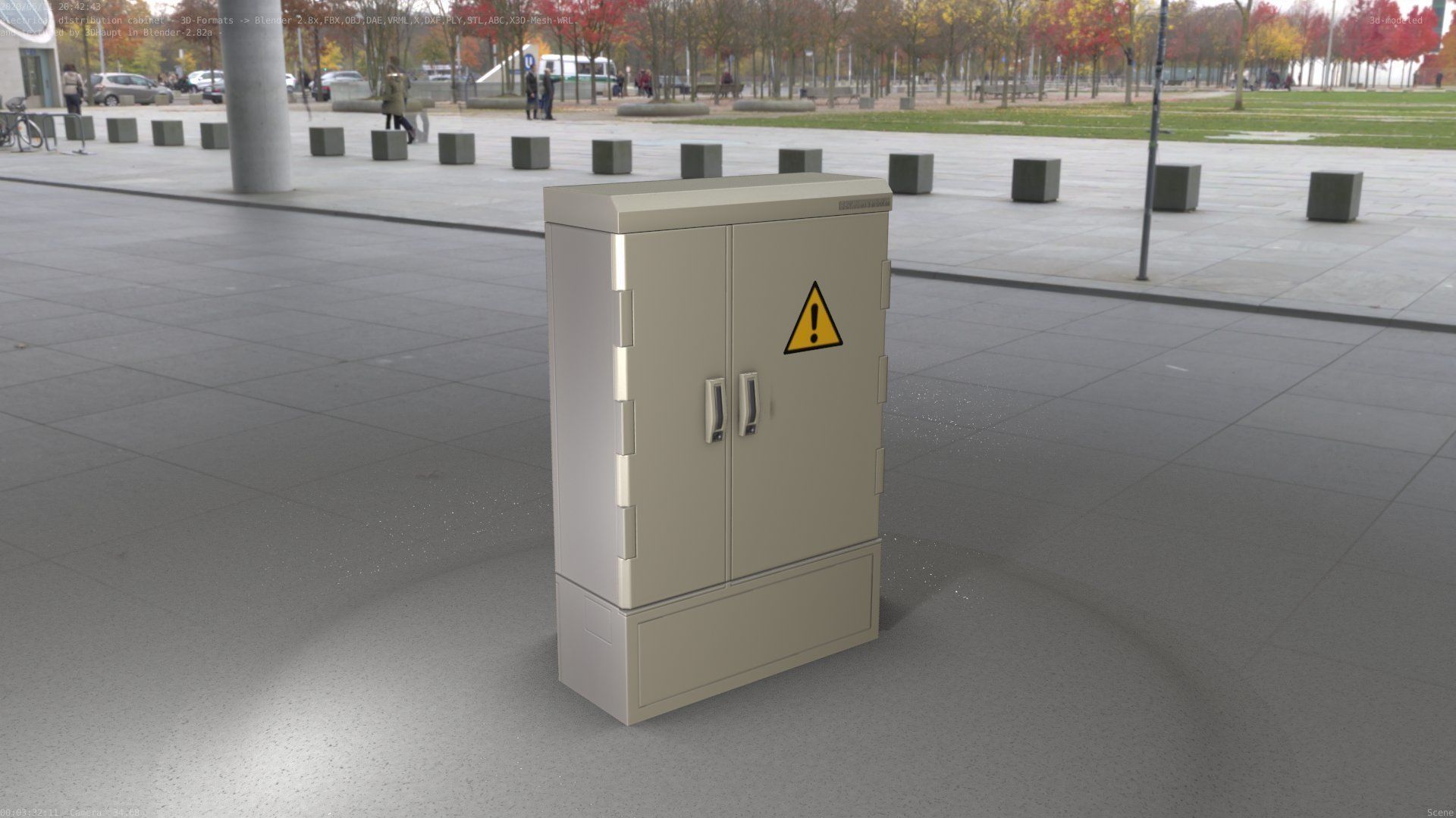 Electrical Distribution Cabinet 51 Low-poly 3D model_100