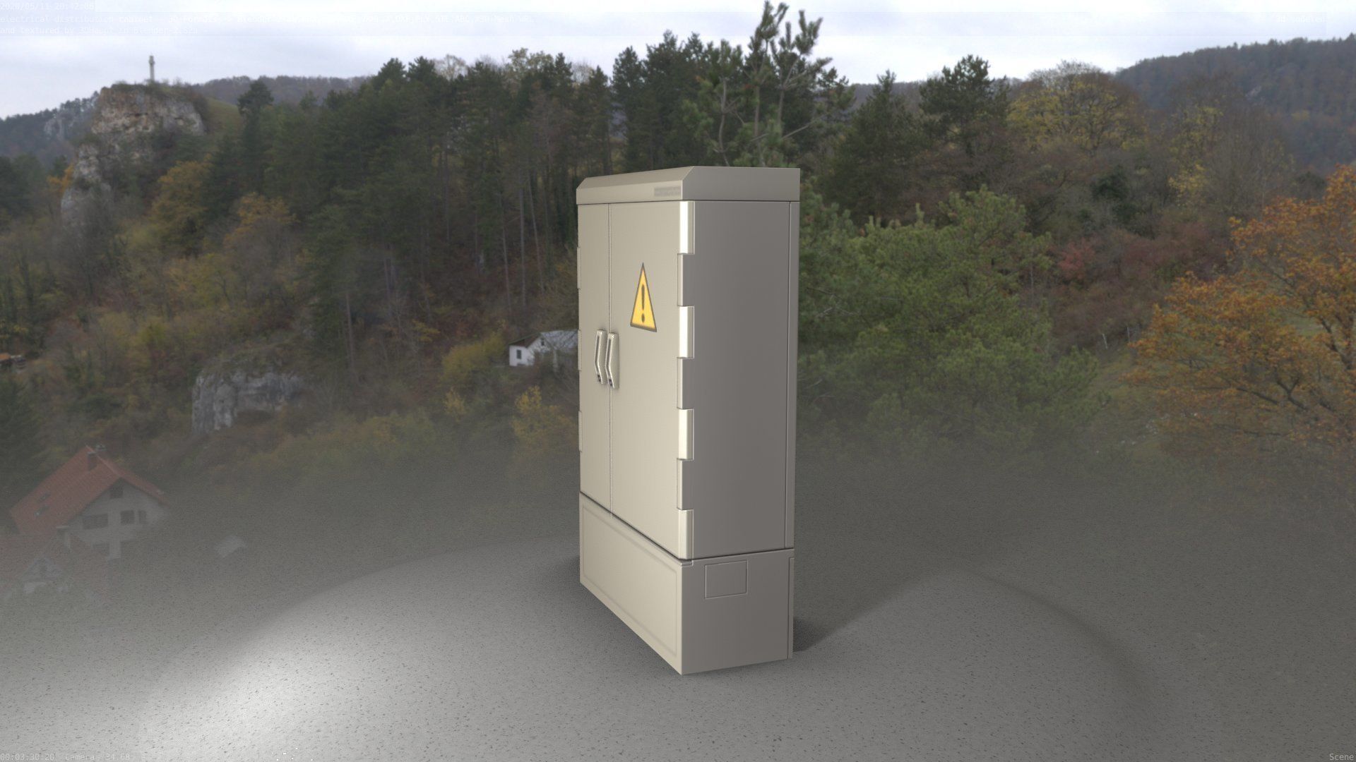 Electrical Distribution Cabinet 51 Low-poly 3D model_62