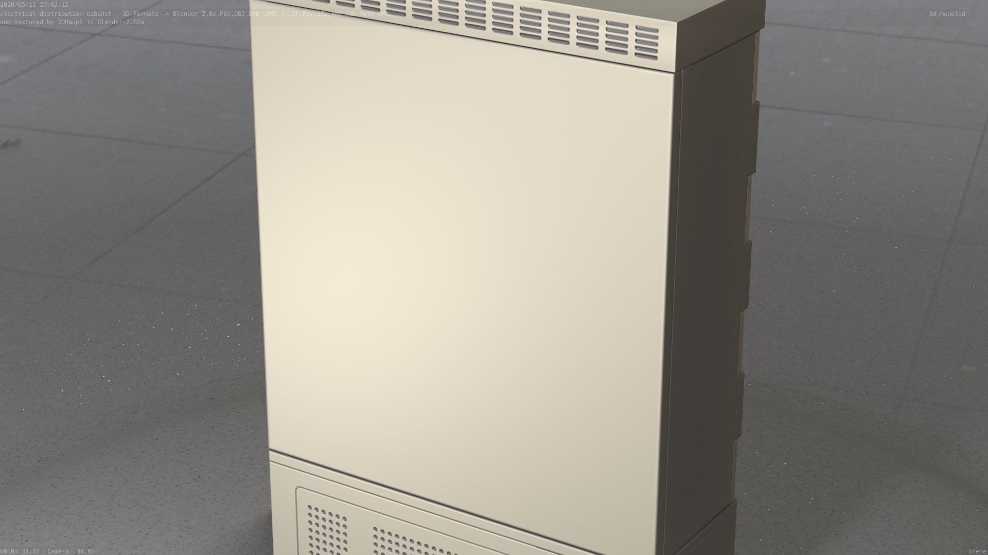 Electrical Distribution Cabinet 51 Low-poly 3D model_69