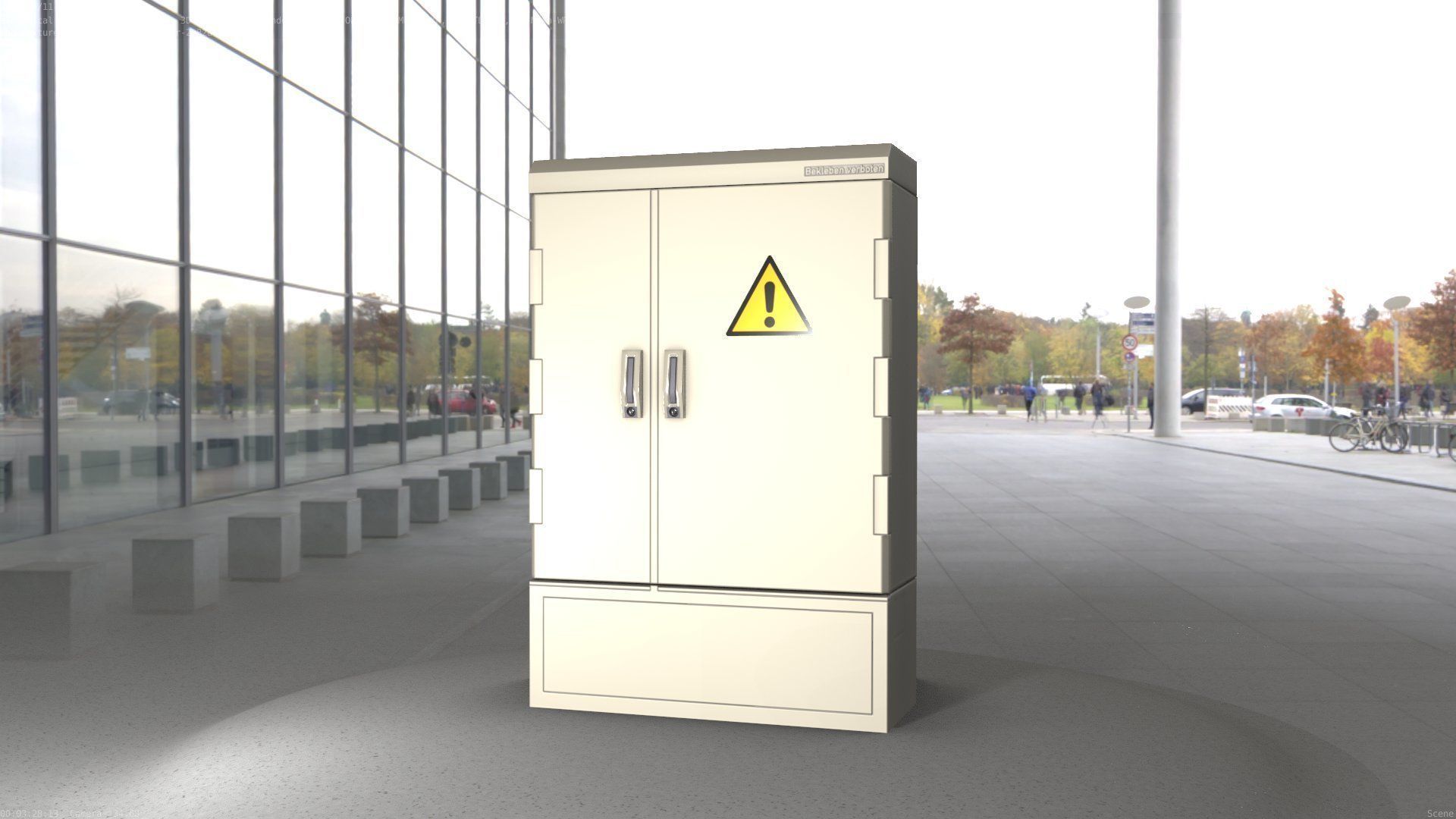 Electrical Distribution Cabinet 51 Low-poly 3D model_11