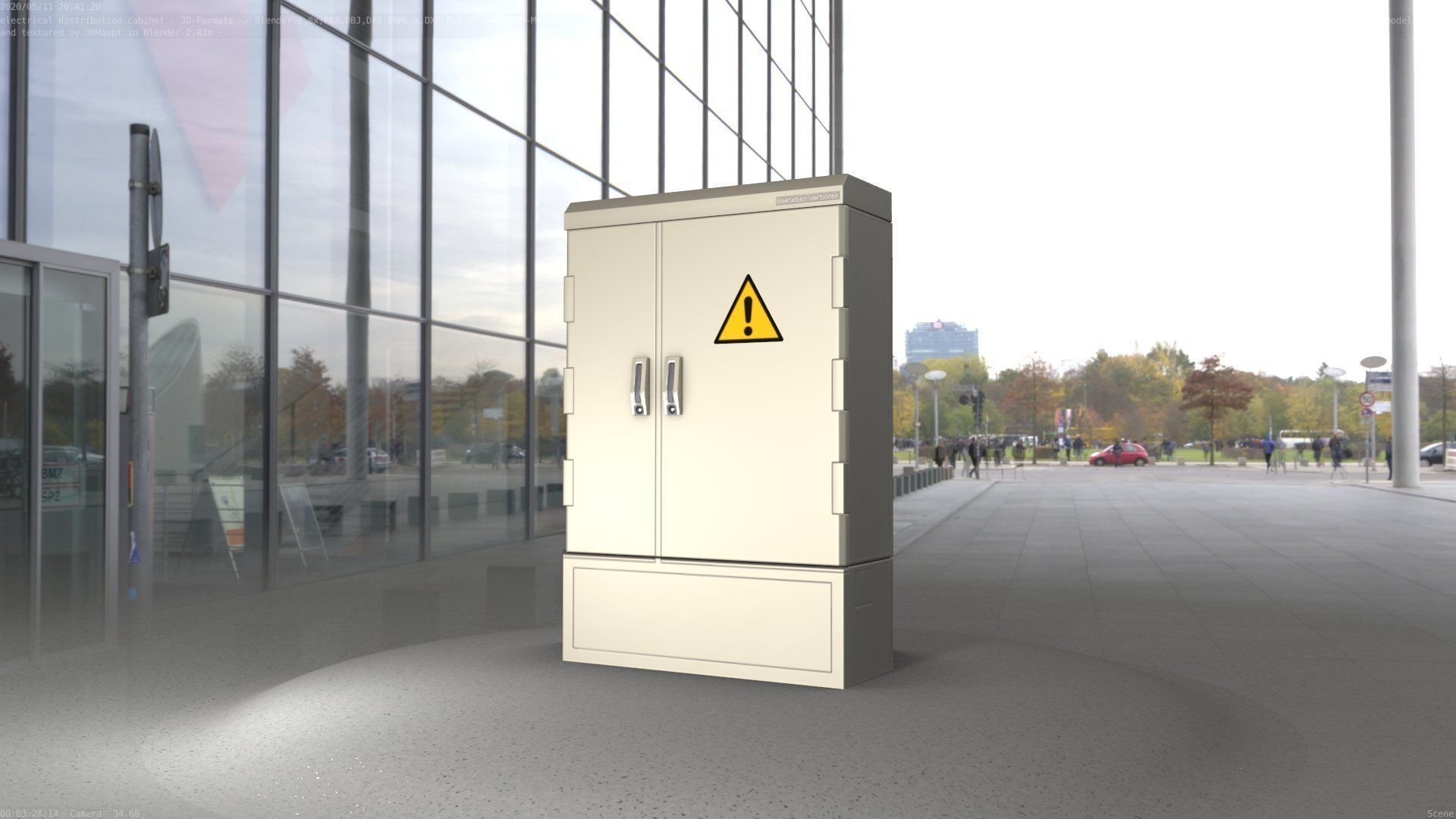 Electrical Distribution Cabinet 51 Low-poly 3D model_12