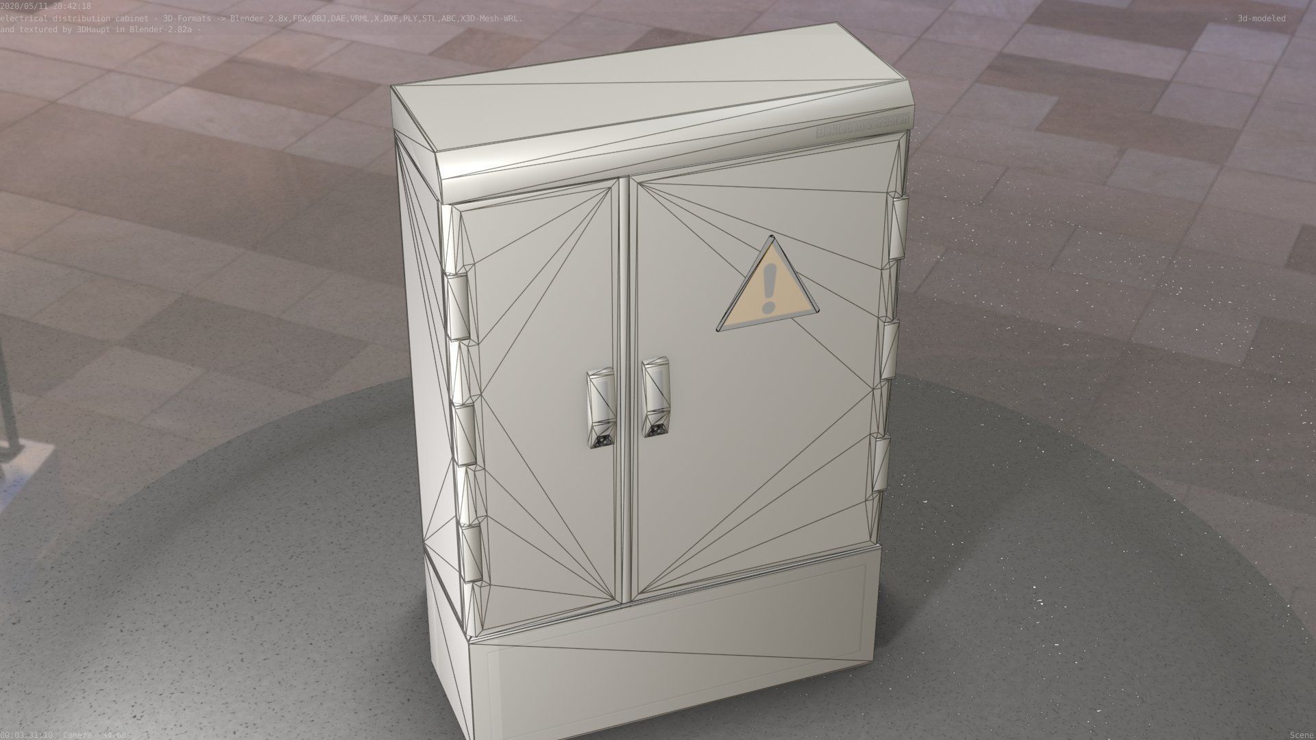 Electrical Distribution Cabinet 51 Low-poly 3D model_76