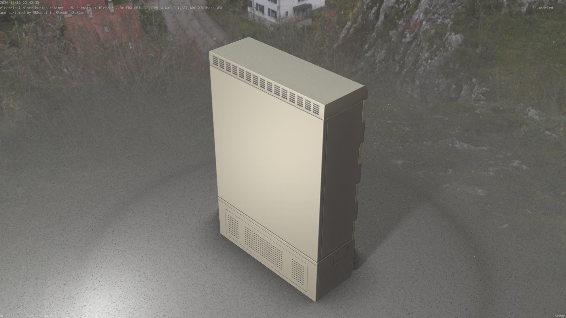 Electrical Distribution Cabinet 51 Low-poly 3D model_92