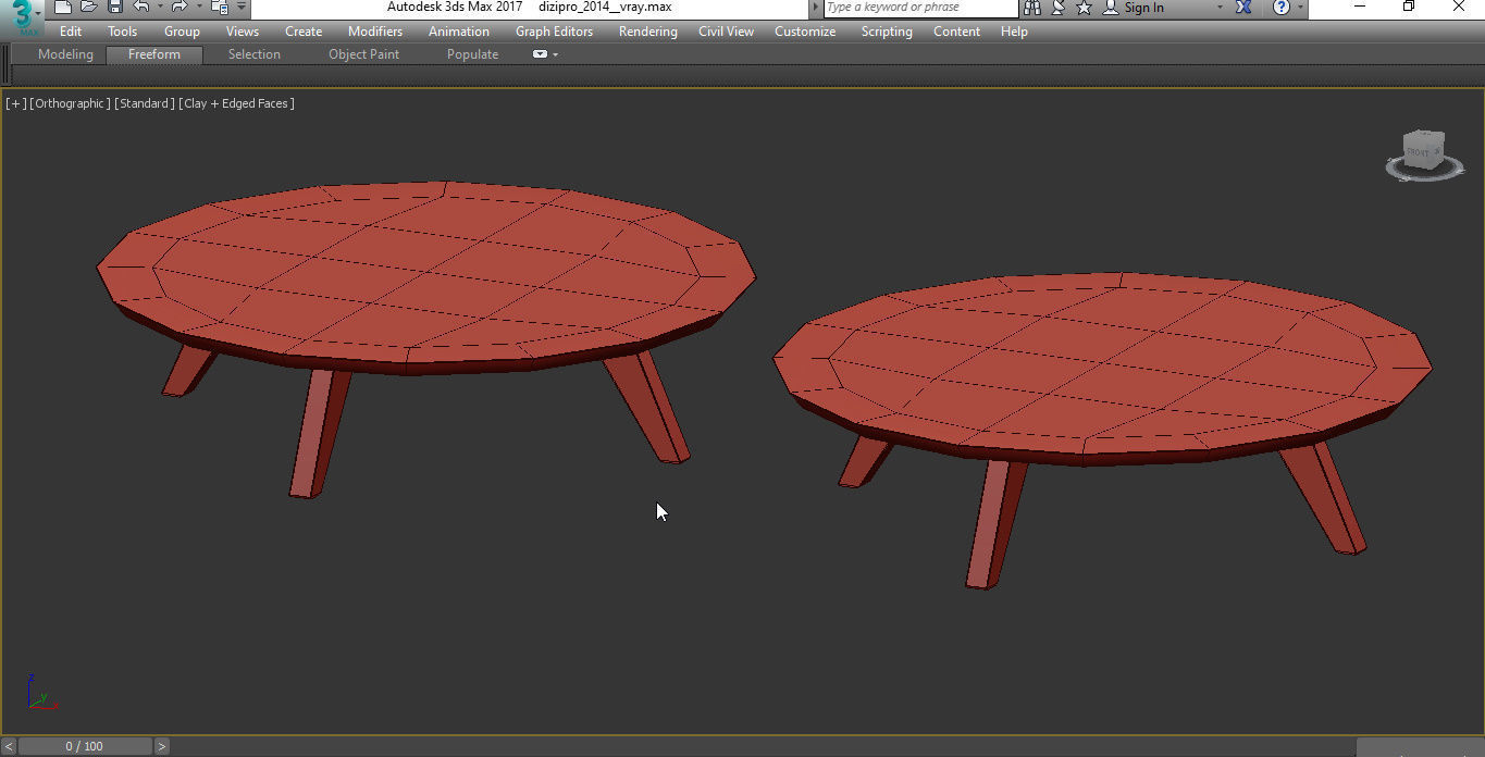 Meroni Colzani MONFORTE ROUND COFFEE TABLE 3d model Low-poly 3D model_4