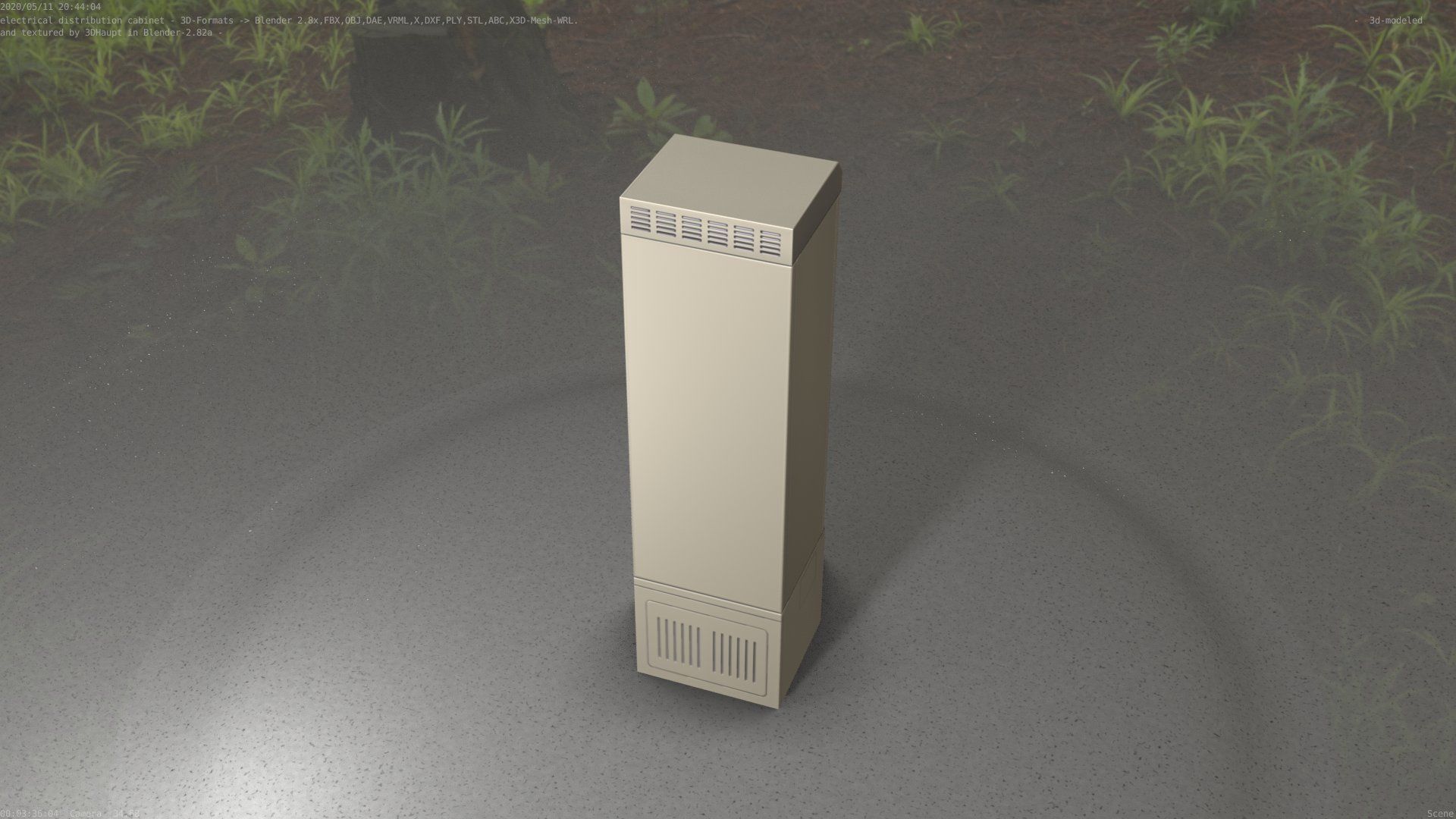 Electrical Distribution Cabinet 52 Low-poly 3D model_89