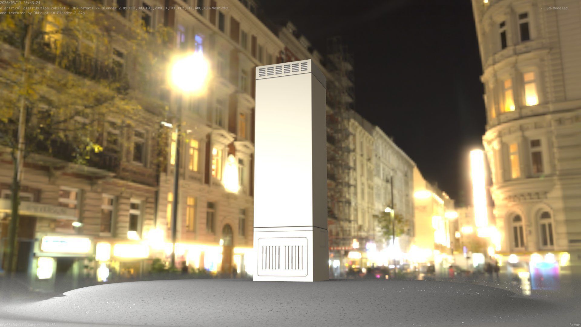 Electrical Distribution Cabinet 52 Low-poly 3D model_48