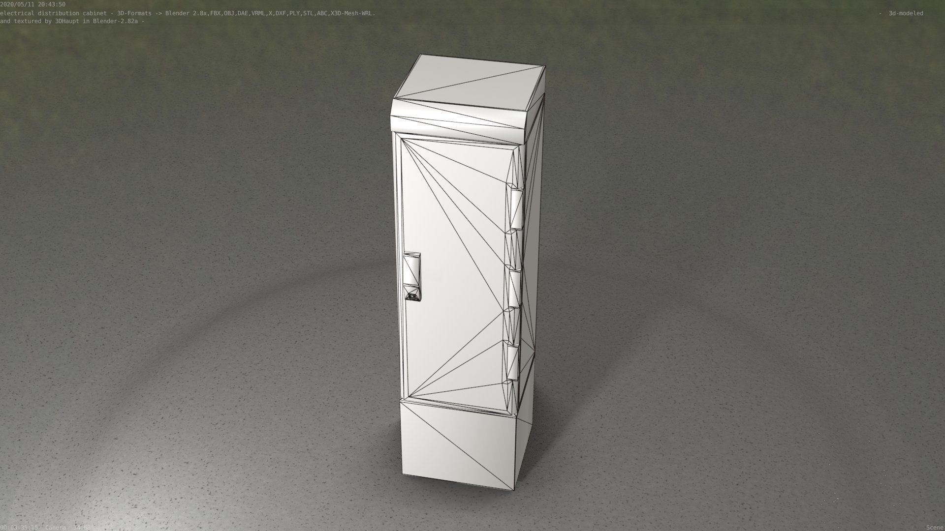 Electrical Distribution Cabinet 52 Low-poly 3D model_76