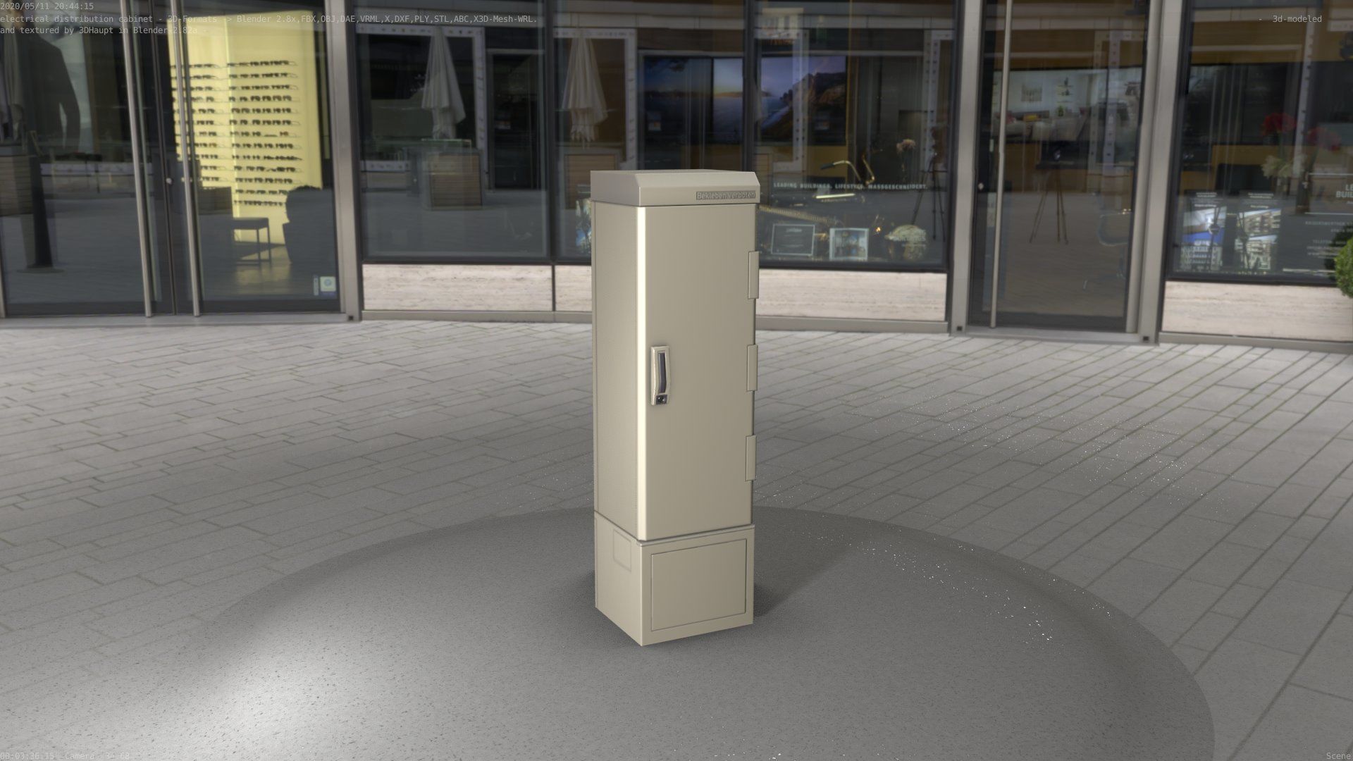 Electrical Distribution Cabinet 52 Low-poly 3D model_100