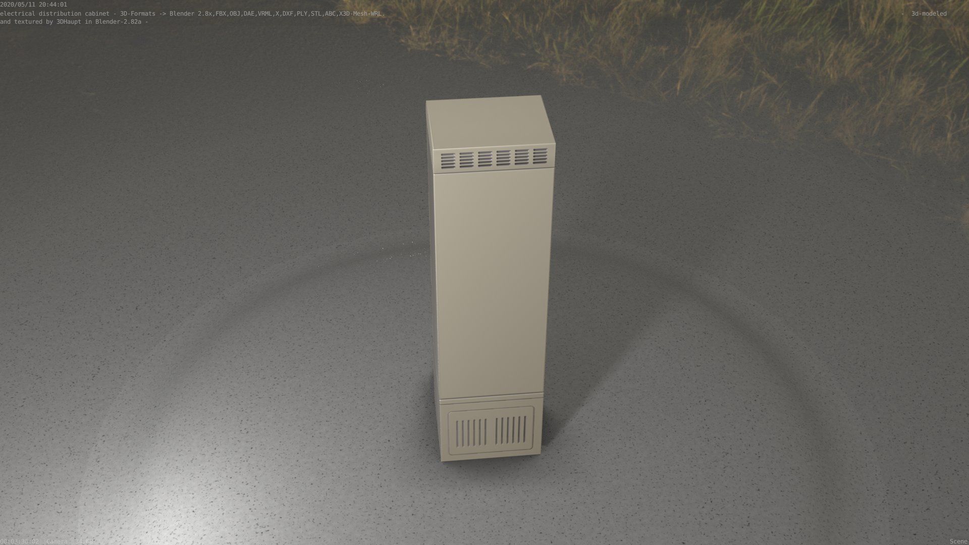 Electrical Distribution Cabinet 52 Low-poly 3D model_87