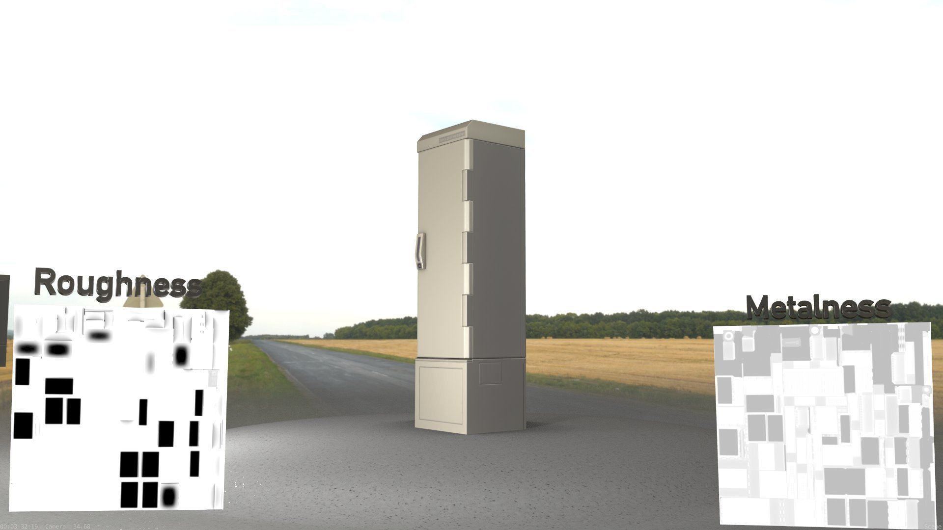 Electrical Distribution Cabinet 52 Low-poly 3D model_12