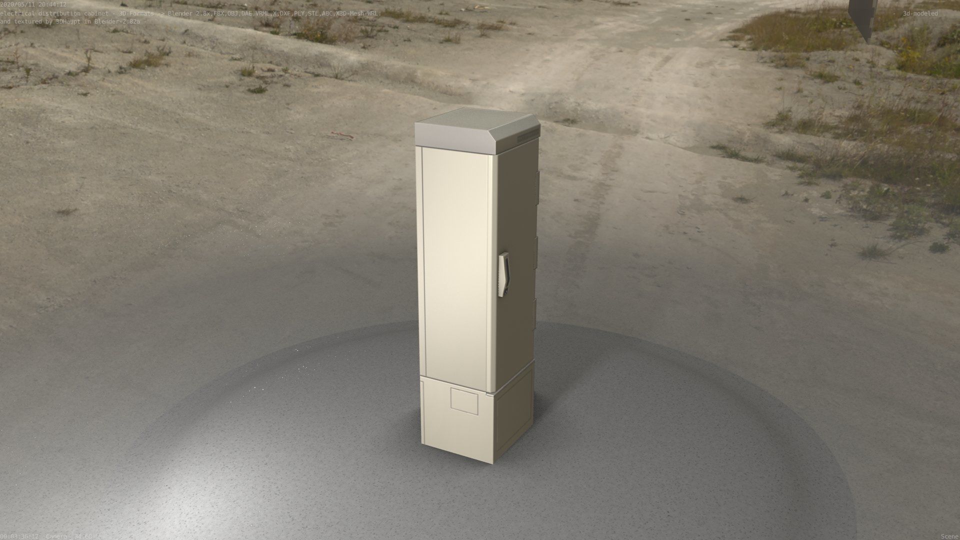 Electrical Distribution Cabinet 52 Low-poly 3D model_97