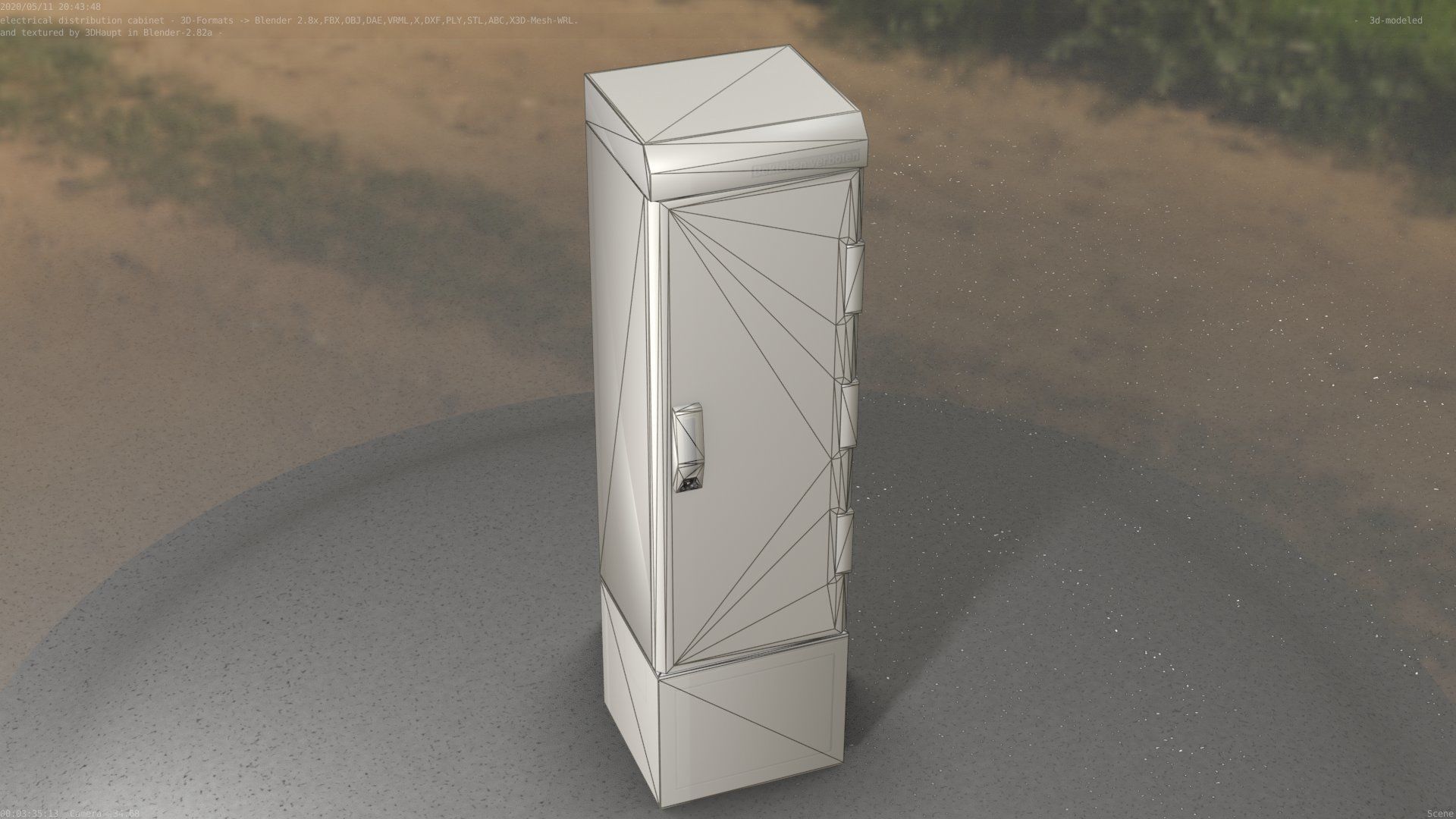 Electrical Distribution Cabinet 52 Low-poly 3D model_74