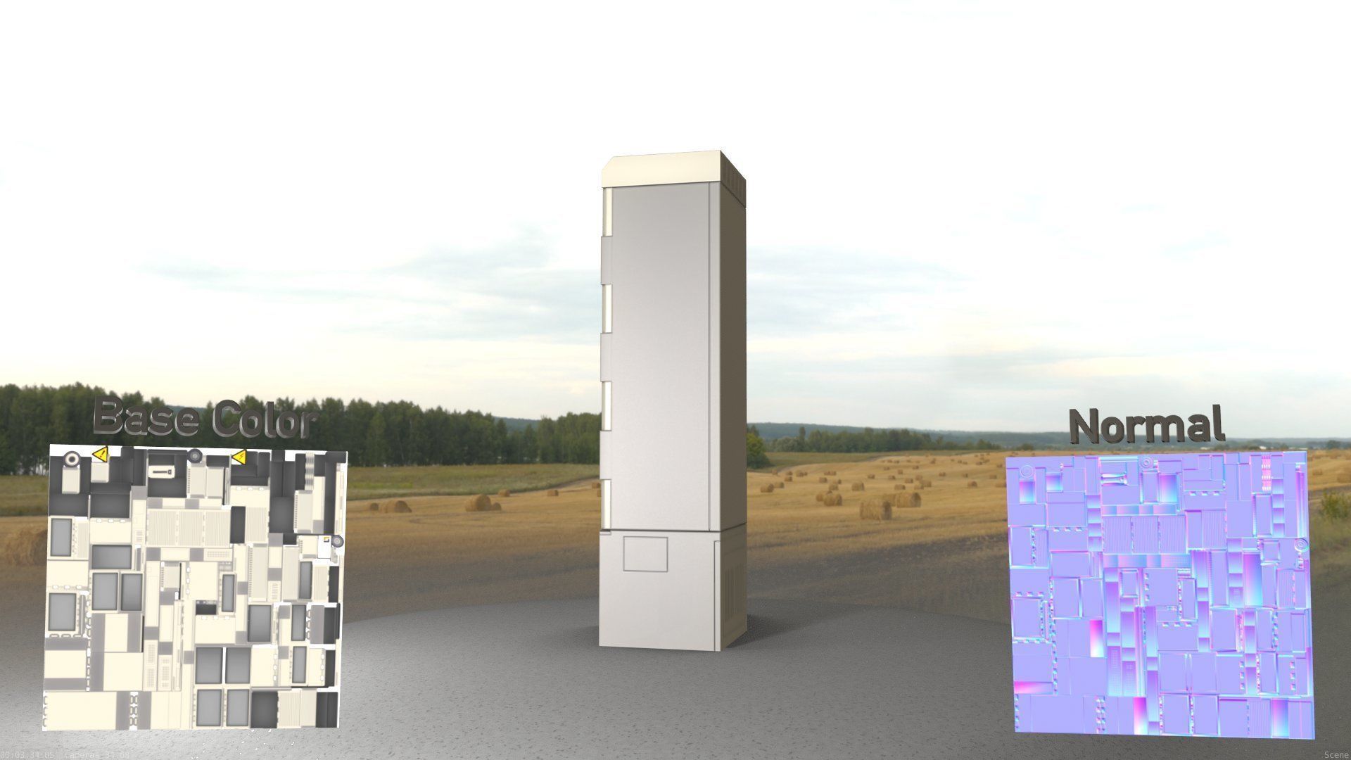 Electrical Distribution Cabinet 52 Low-poly 3D model_42