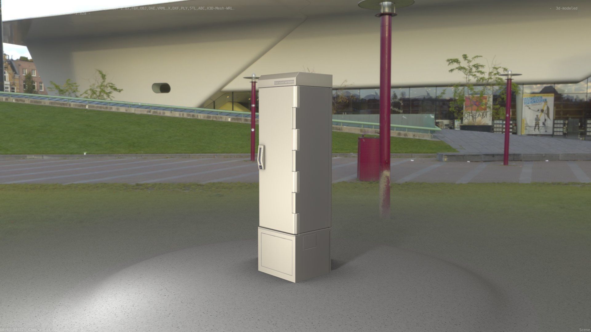 Electrical Distribution Cabinet 52 Low-poly 3D model_59