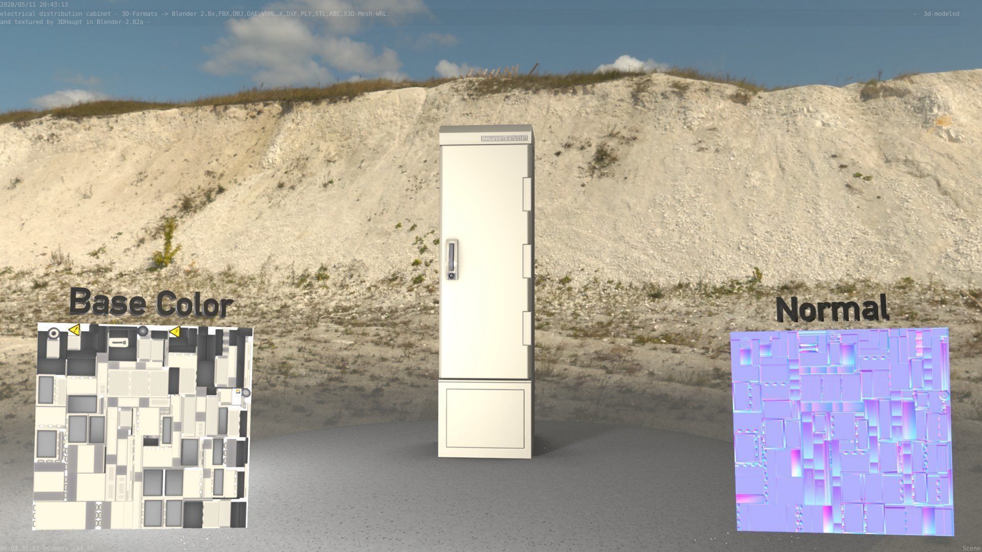 Electrical Distribution Cabinet 52 Low-poly 3D model_2