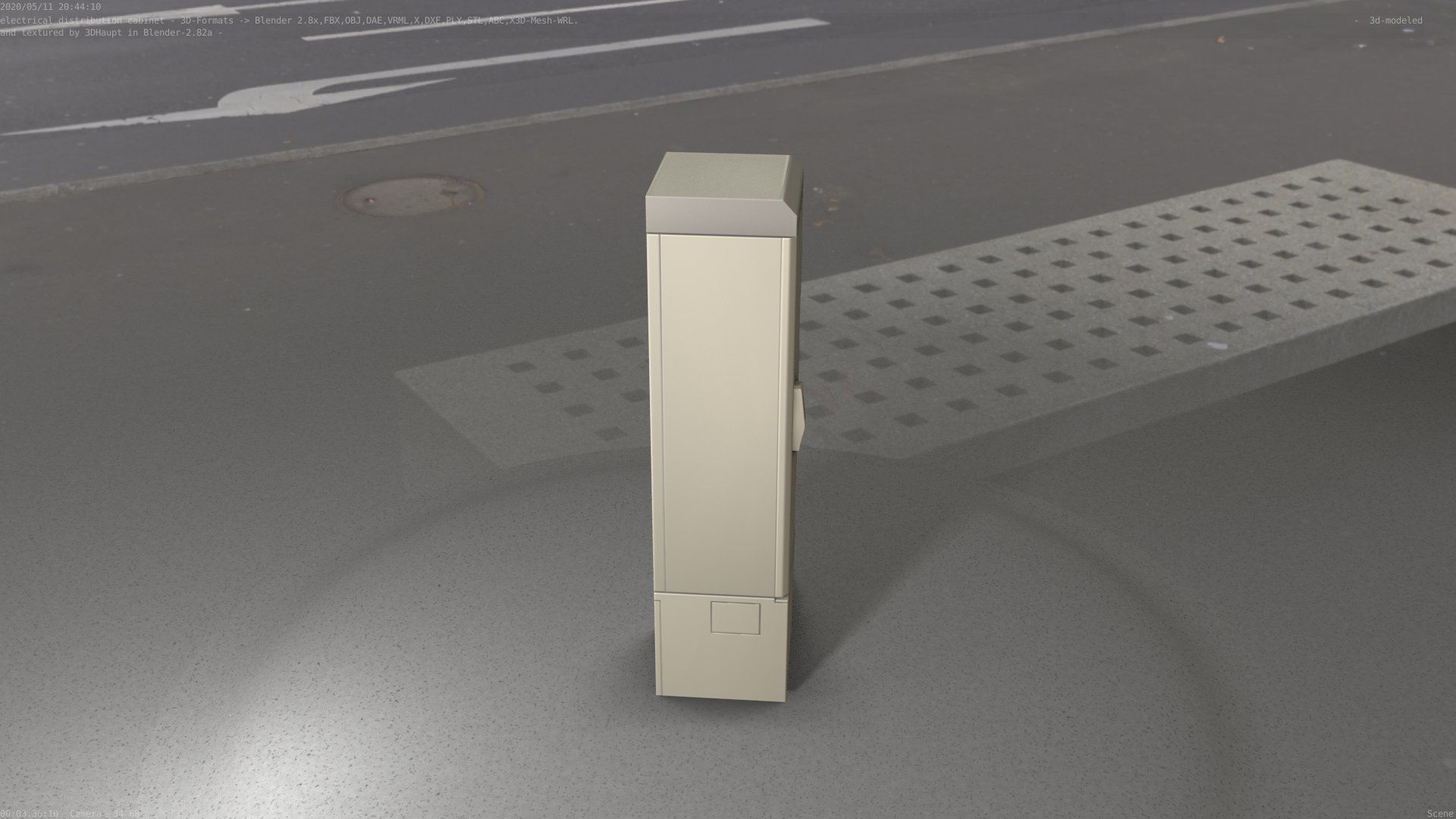 Electrical Distribution Cabinet 52 Low-poly 3D model_95