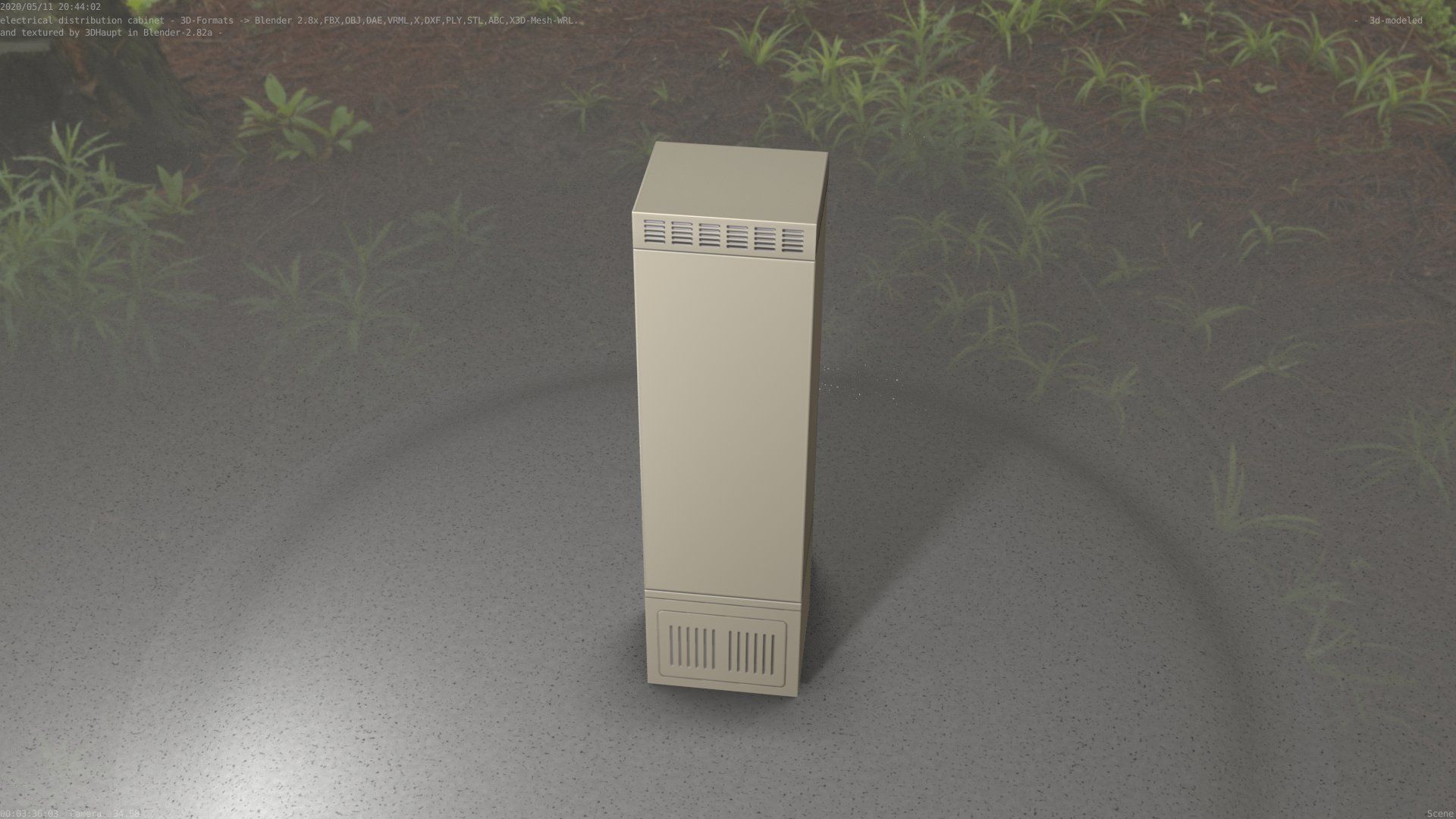 Electrical Distribution Cabinet 52 Low-poly 3D model_88