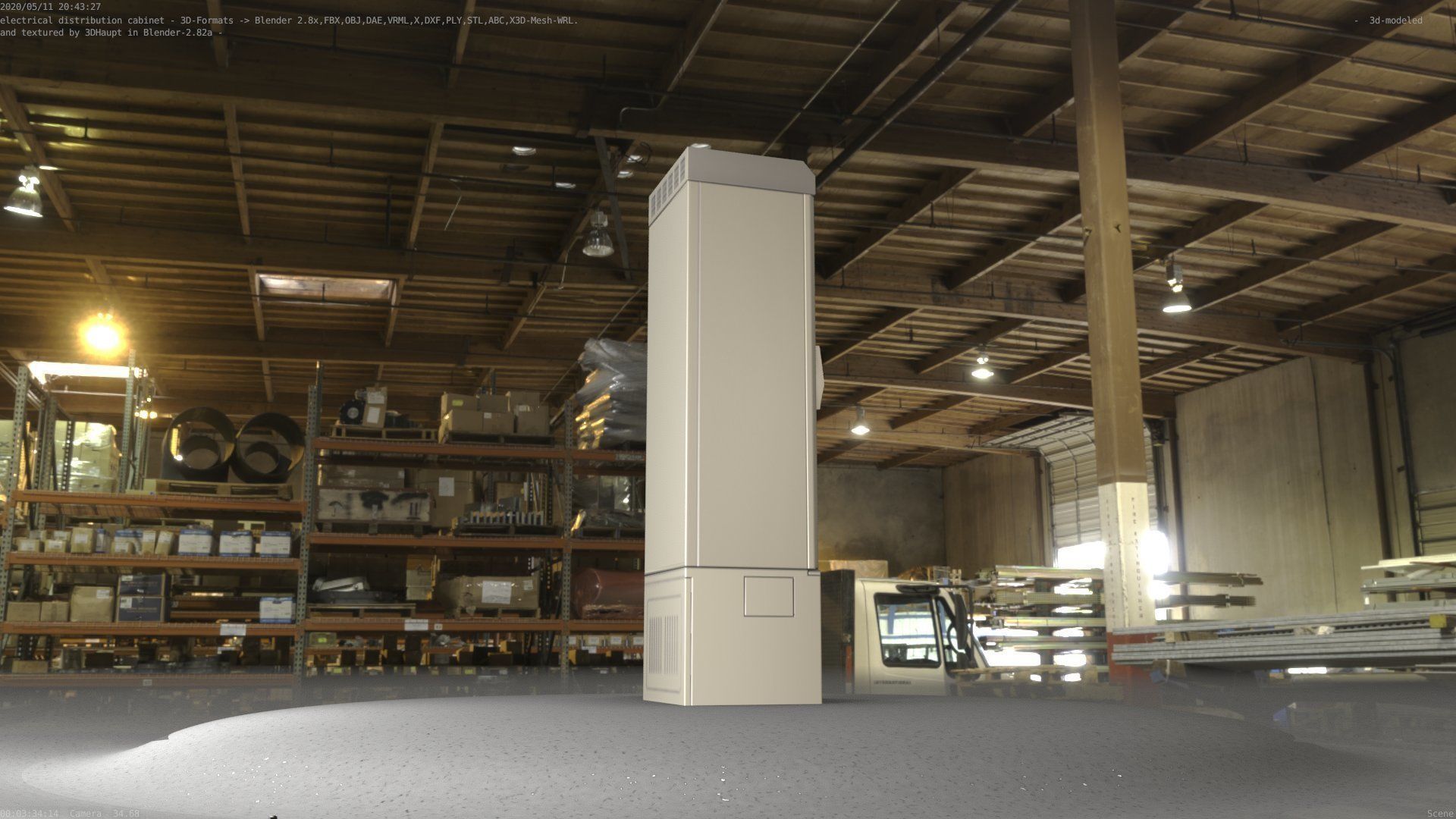 Electrical Distribution Cabinet 52 Low-poly 3D model_51