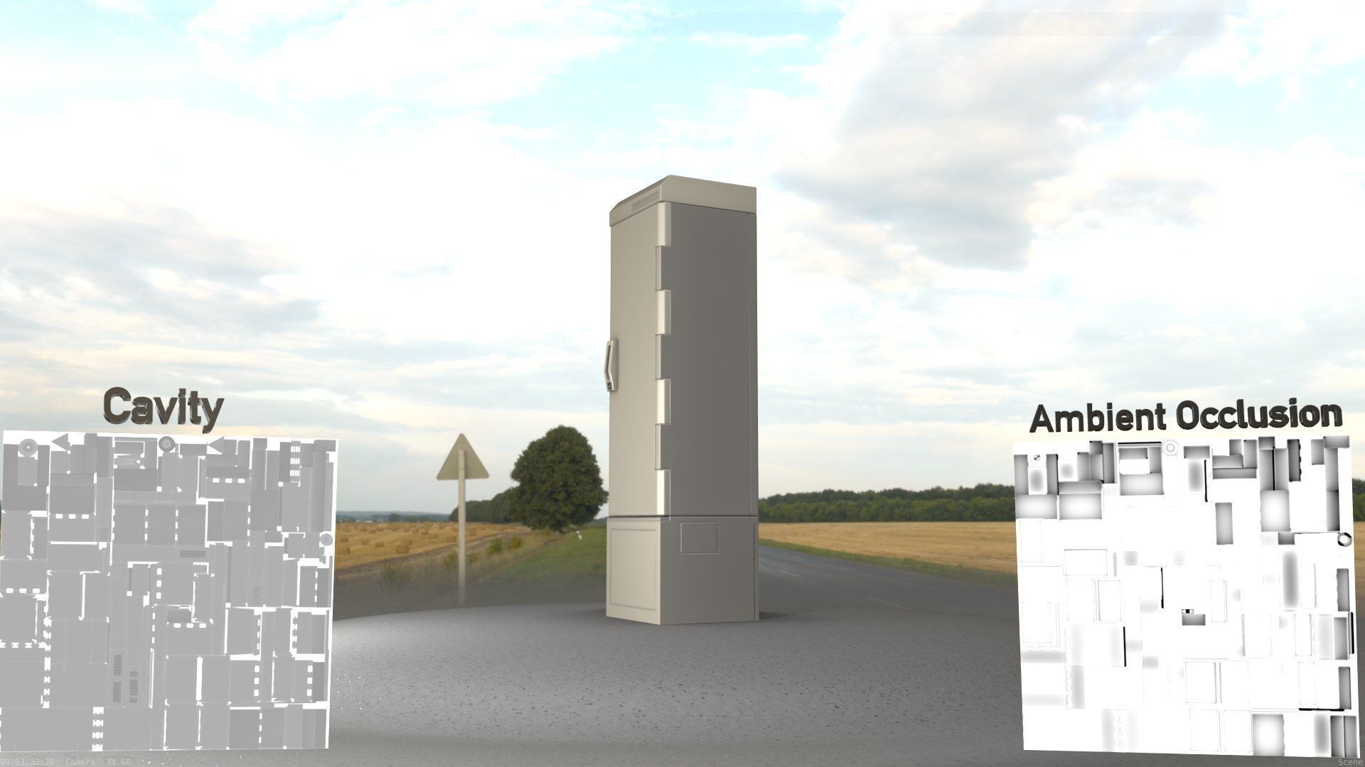 Electrical Distribution Cabinet 52 Low-poly 3D model_13