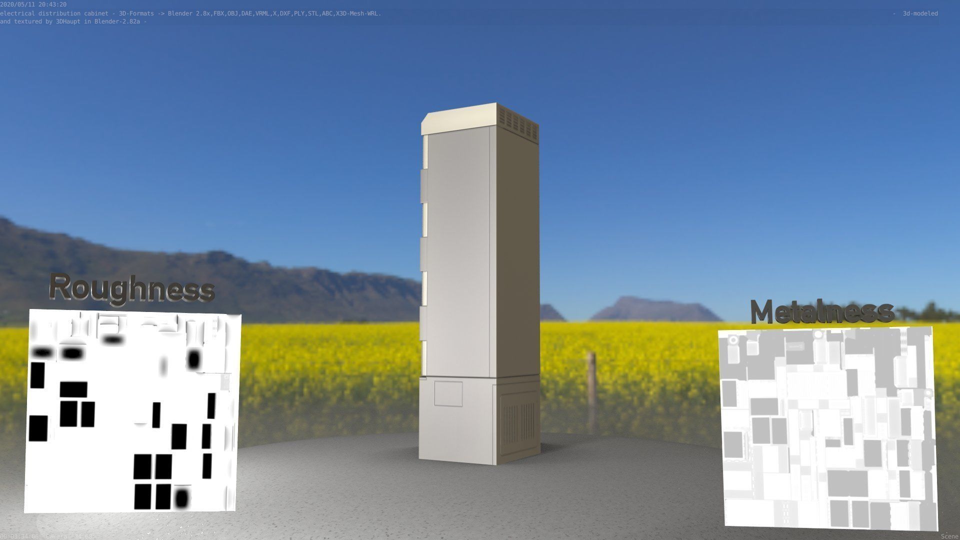 Electrical Distribution Cabinet 52 Low-poly 3D model_43
