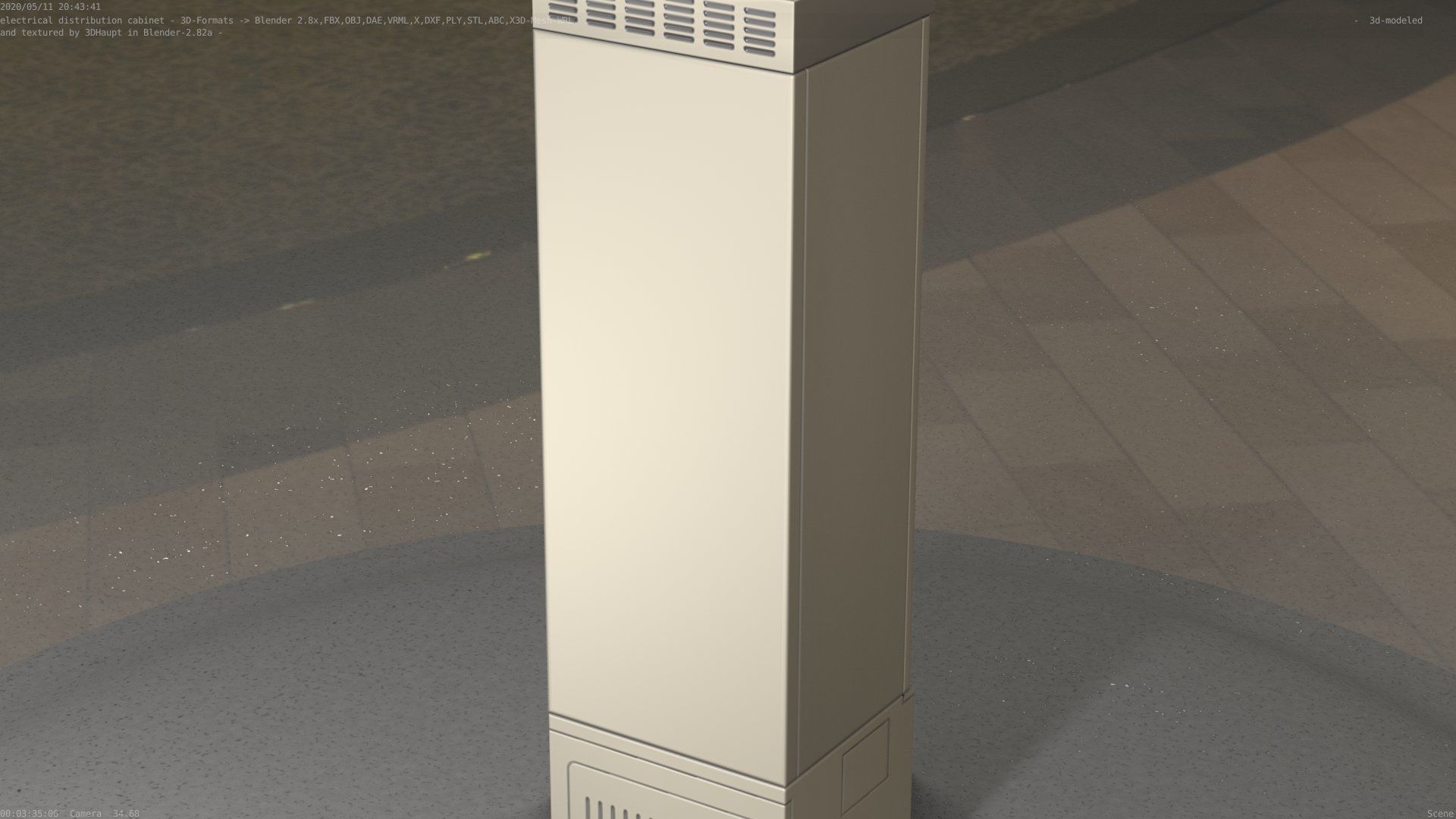 Electrical Distribution Cabinet 52 Low-poly 3D model_67