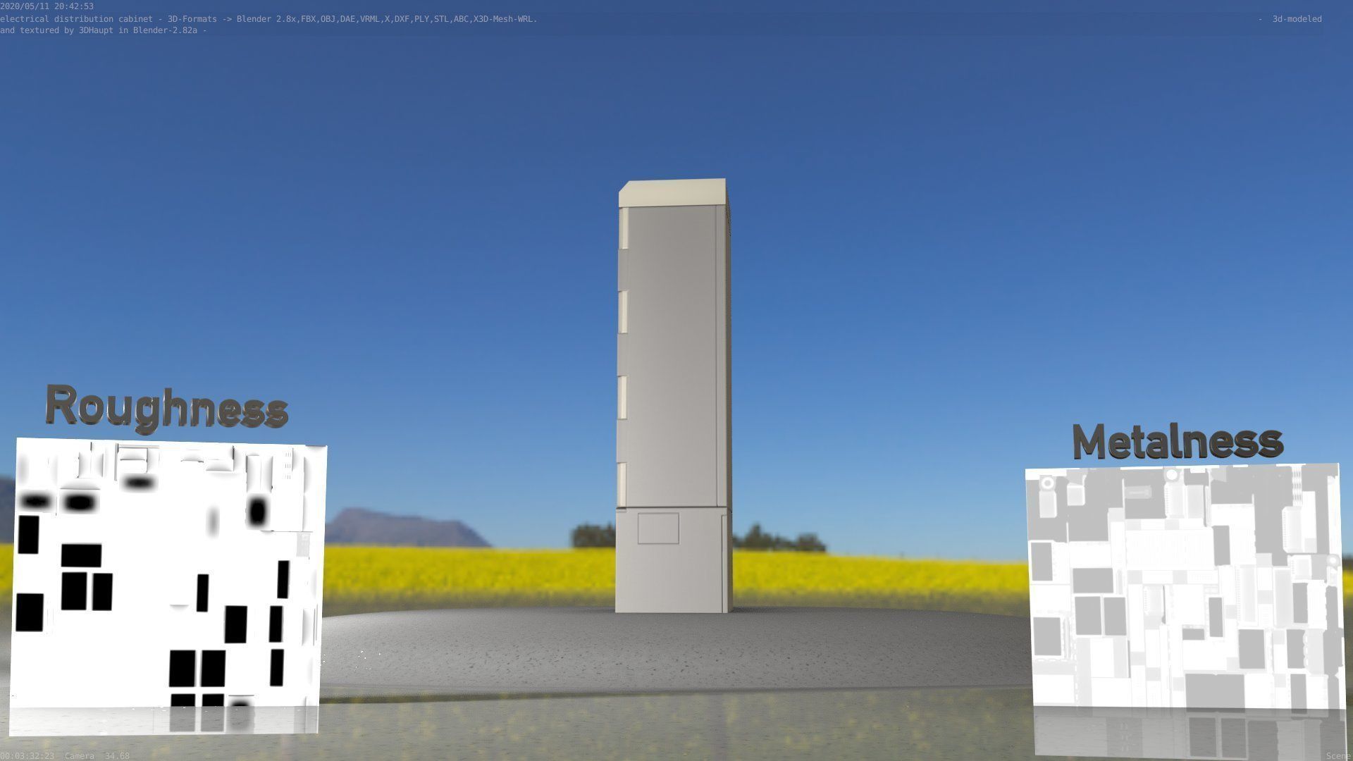 Electrical Distribution Cabinet 52 Low-poly 3D model_16