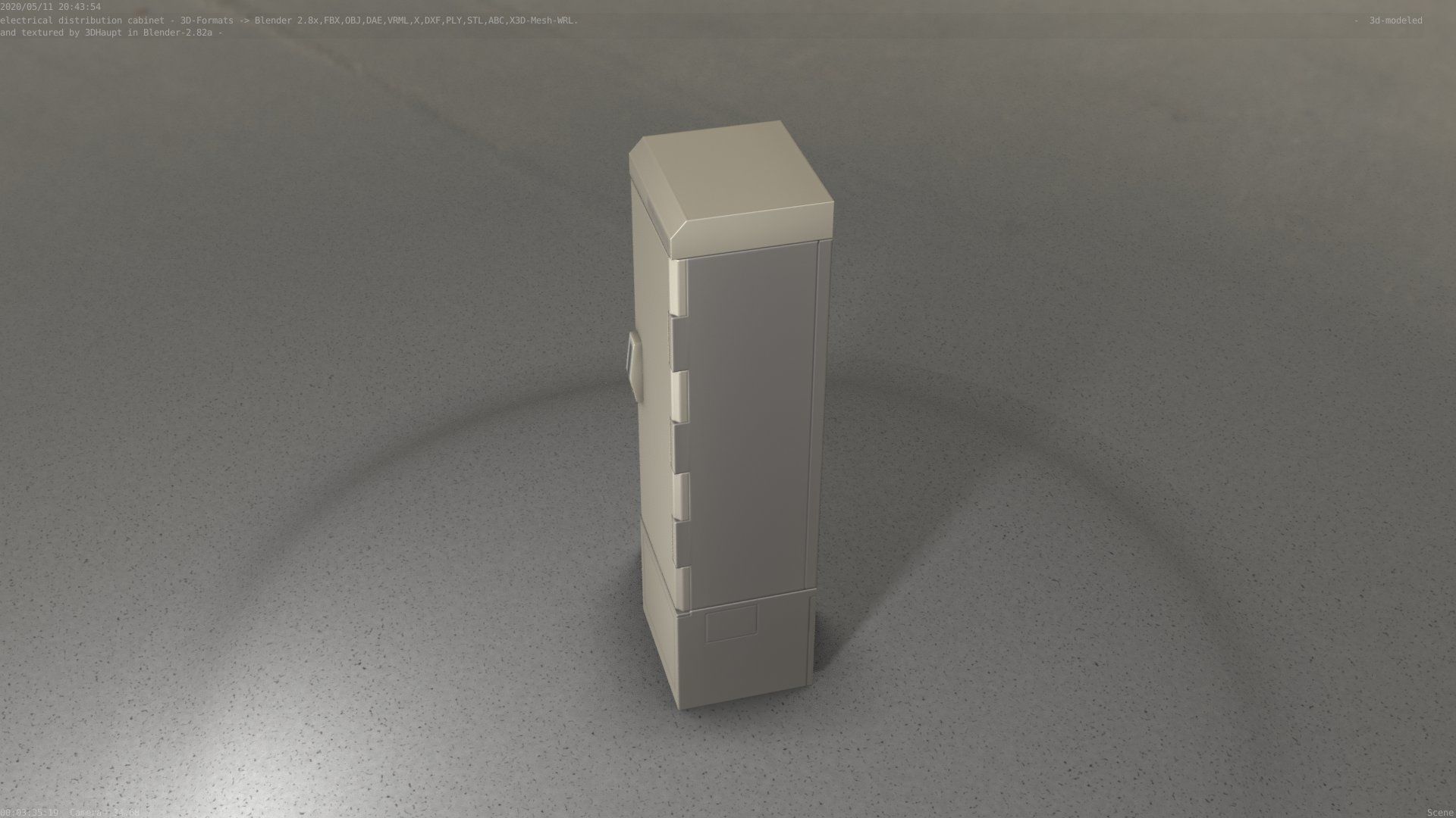 Electrical Distribution Cabinet 52 Low-poly 3D model_80