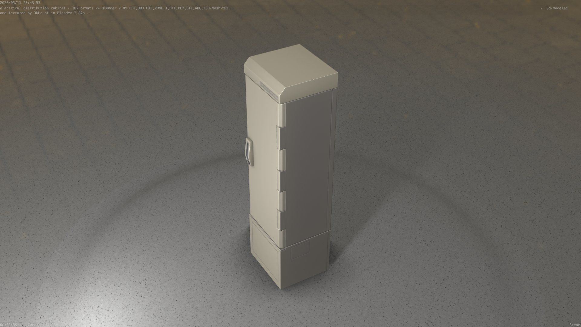 Electrical Distribution Cabinet 52 Low-poly 3D model_79