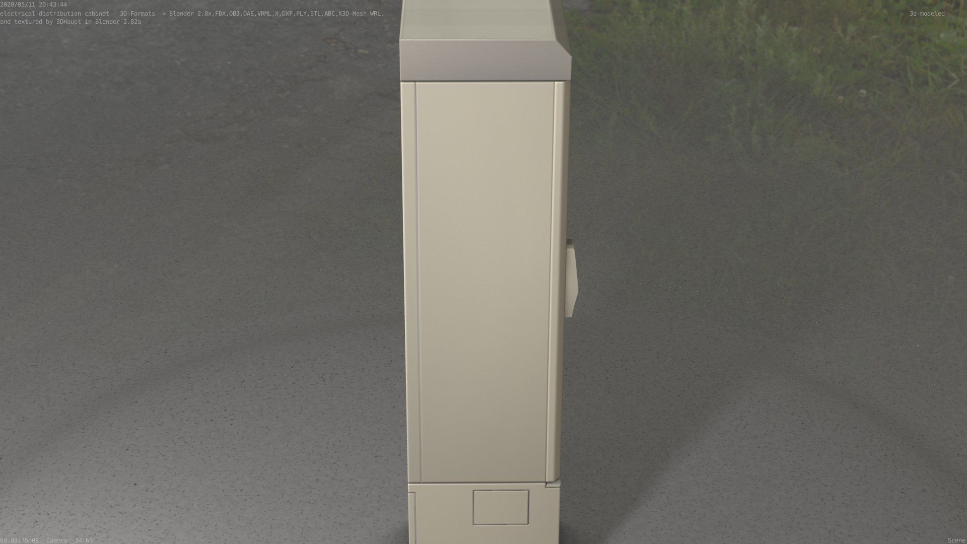 Electrical Distribution Cabinet 52 Low-poly 3D model_70