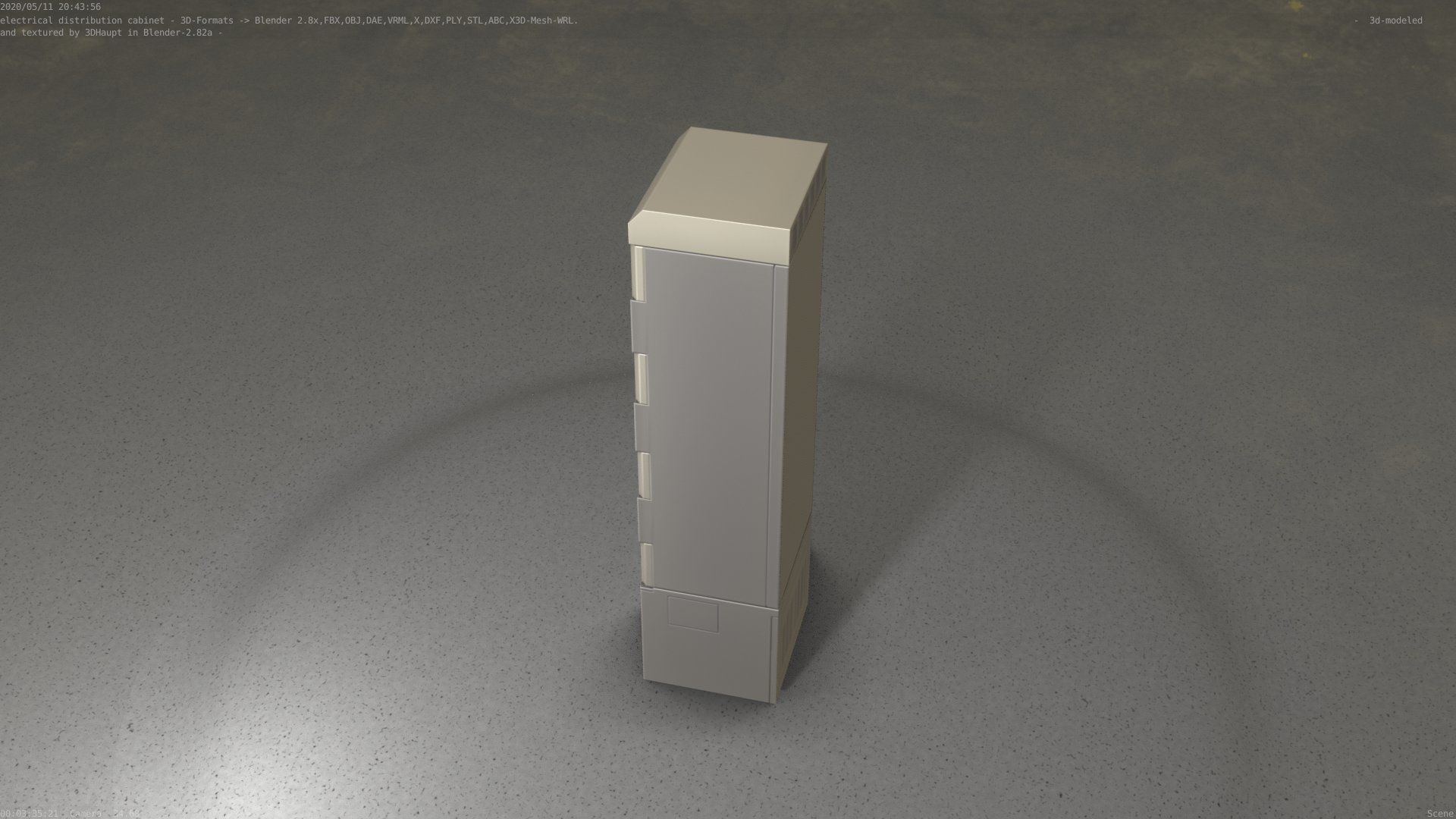 Electrical Distribution Cabinet 52 Low-poly 3D model_82