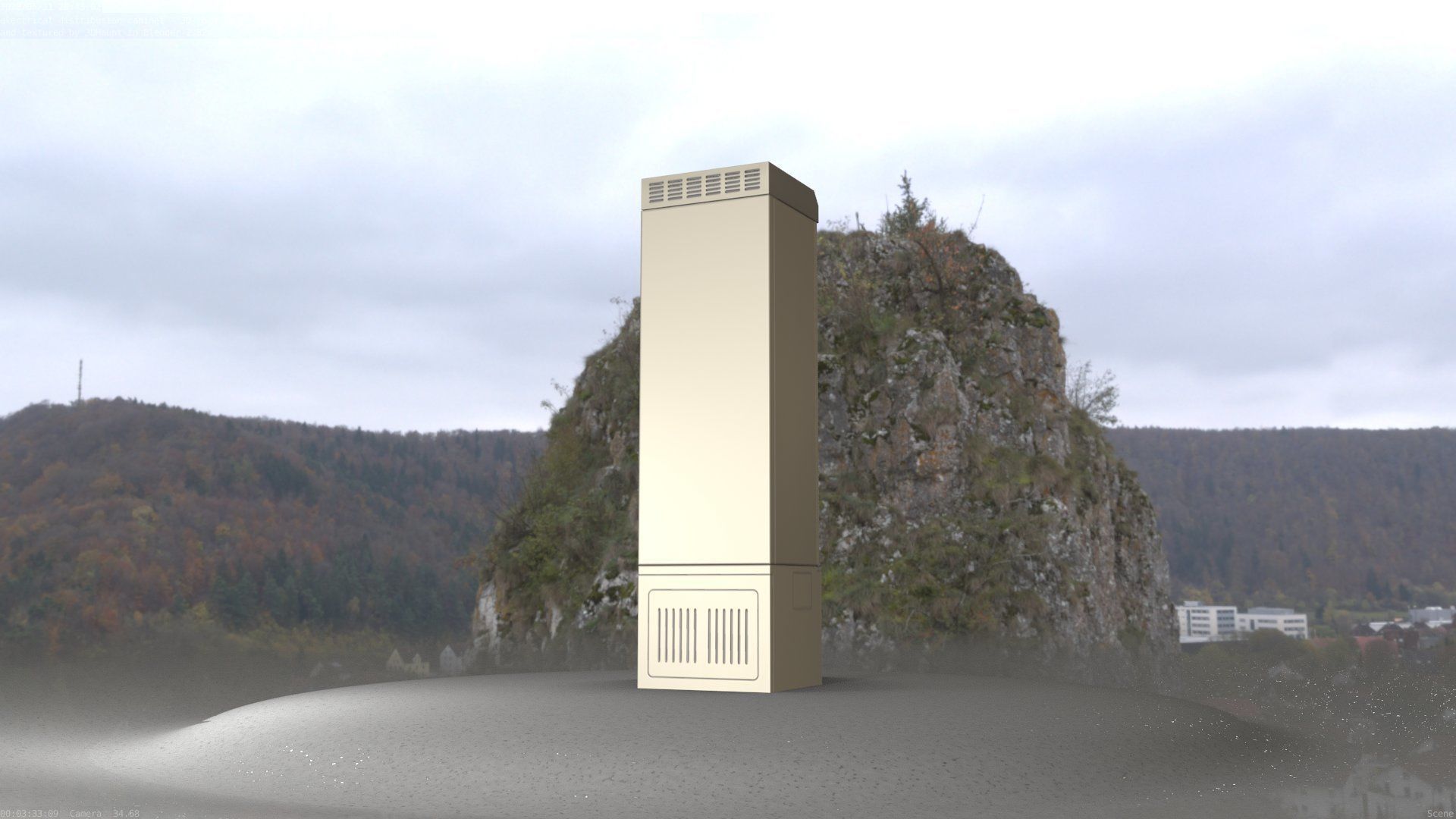 Electrical Distribution Cabinet 52 Low-poly 3D model_26