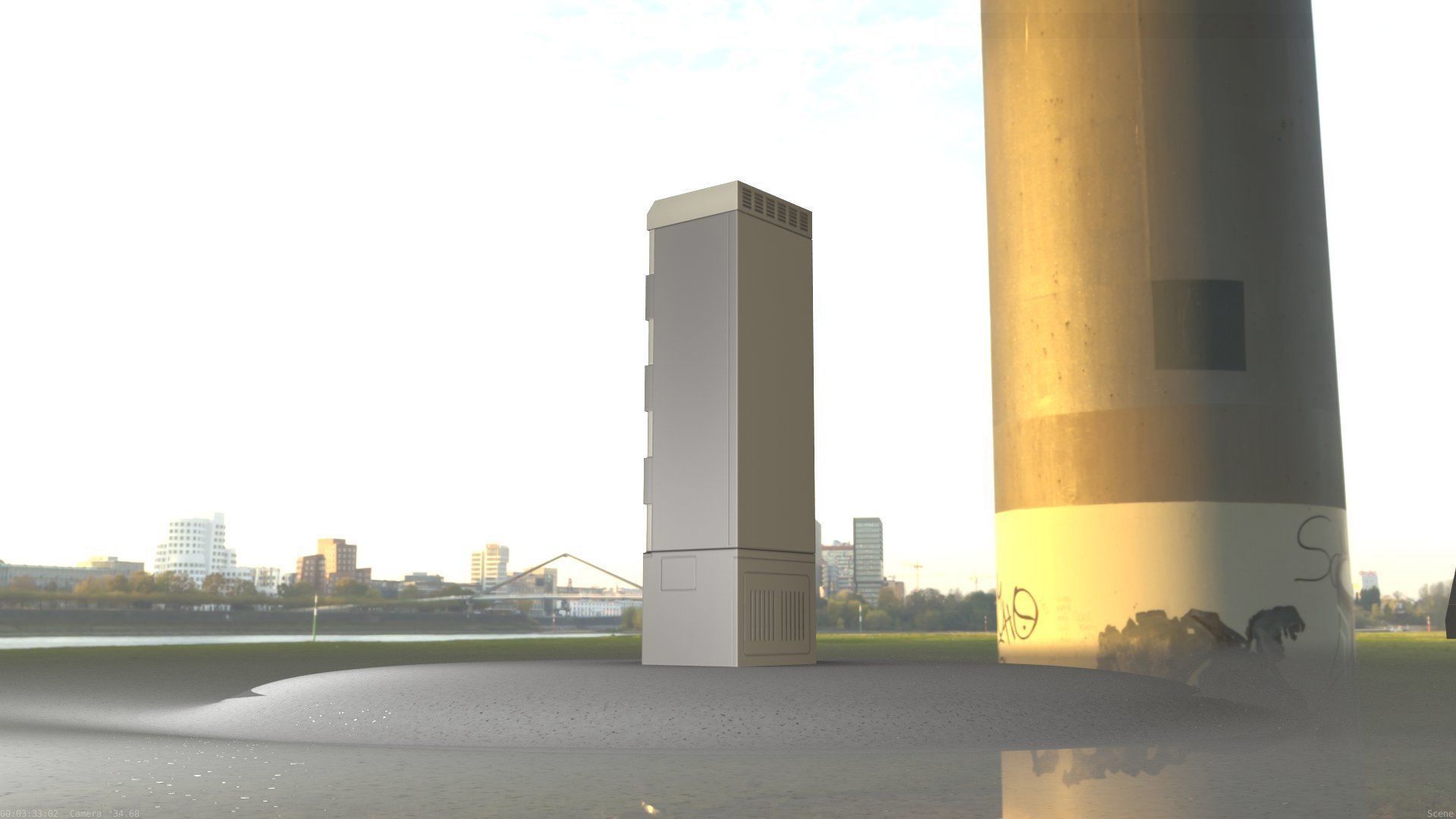 Electrical Distribution Cabinet 52 Low-poly 3D model_19