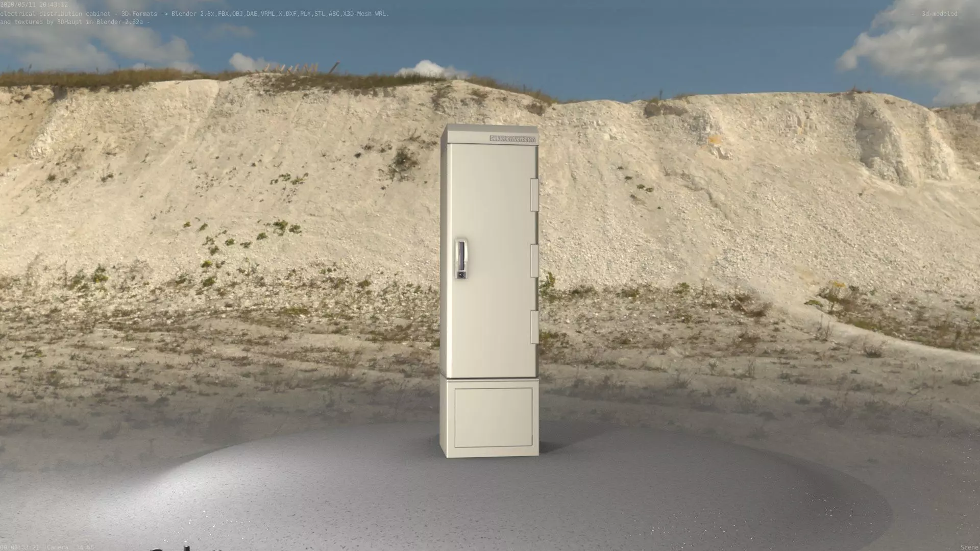 Electrical Distribution Cabinet 52 Low-poly 3D model_0