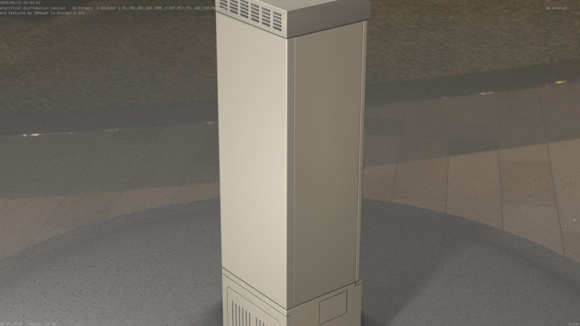 Electrical Distribution Cabinet 52 Low-poly 3D model_68