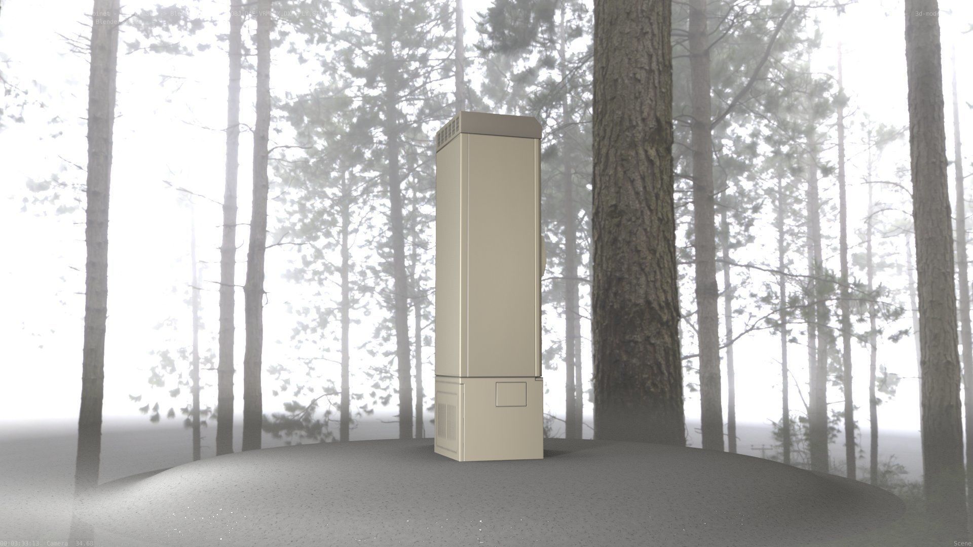 Electrical Distribution Cabinet 52 Low-poly 3D model_30