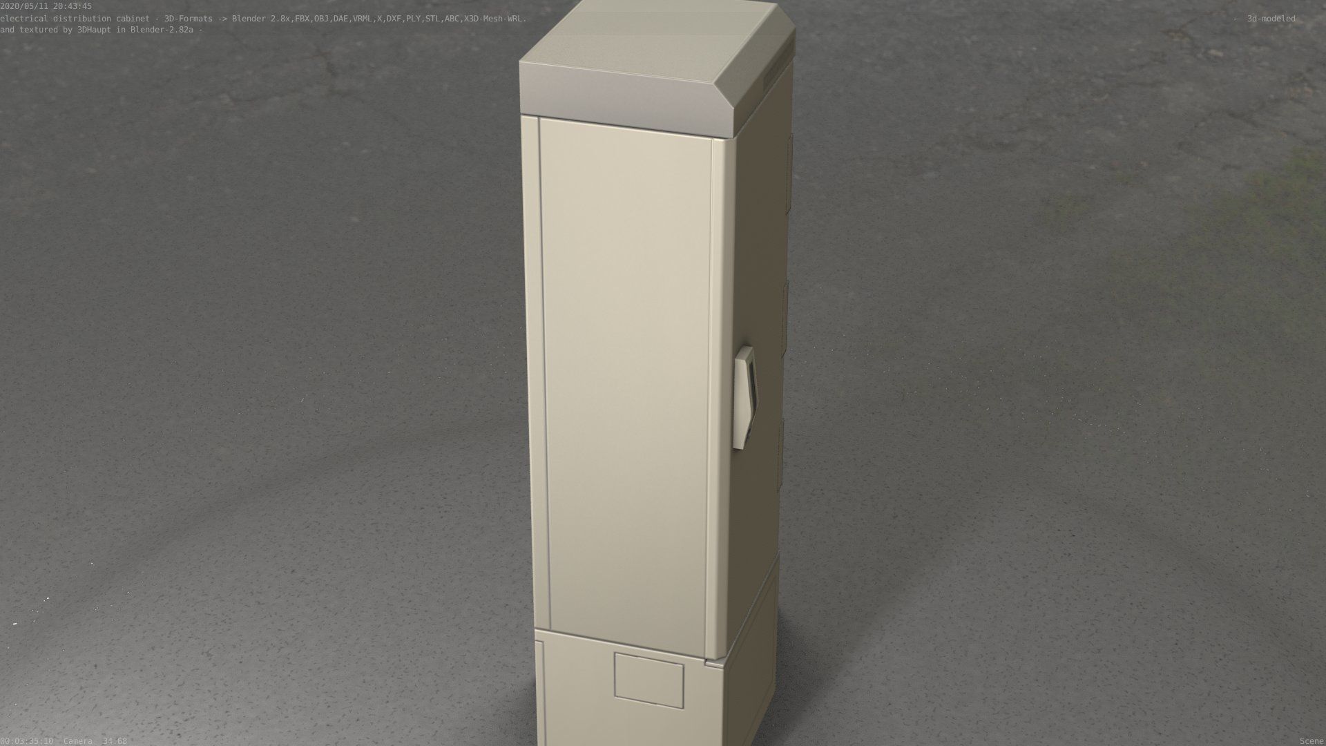 Electrical Distribution Cabinet 52 Low-poly 3D model_71