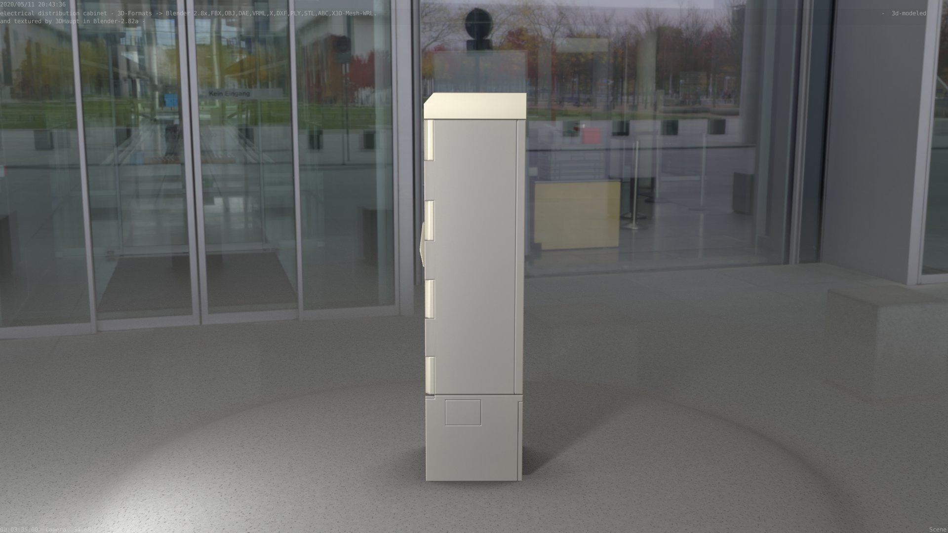 Electrical Distribution Cabinet 52 Low-poly 3D model_61