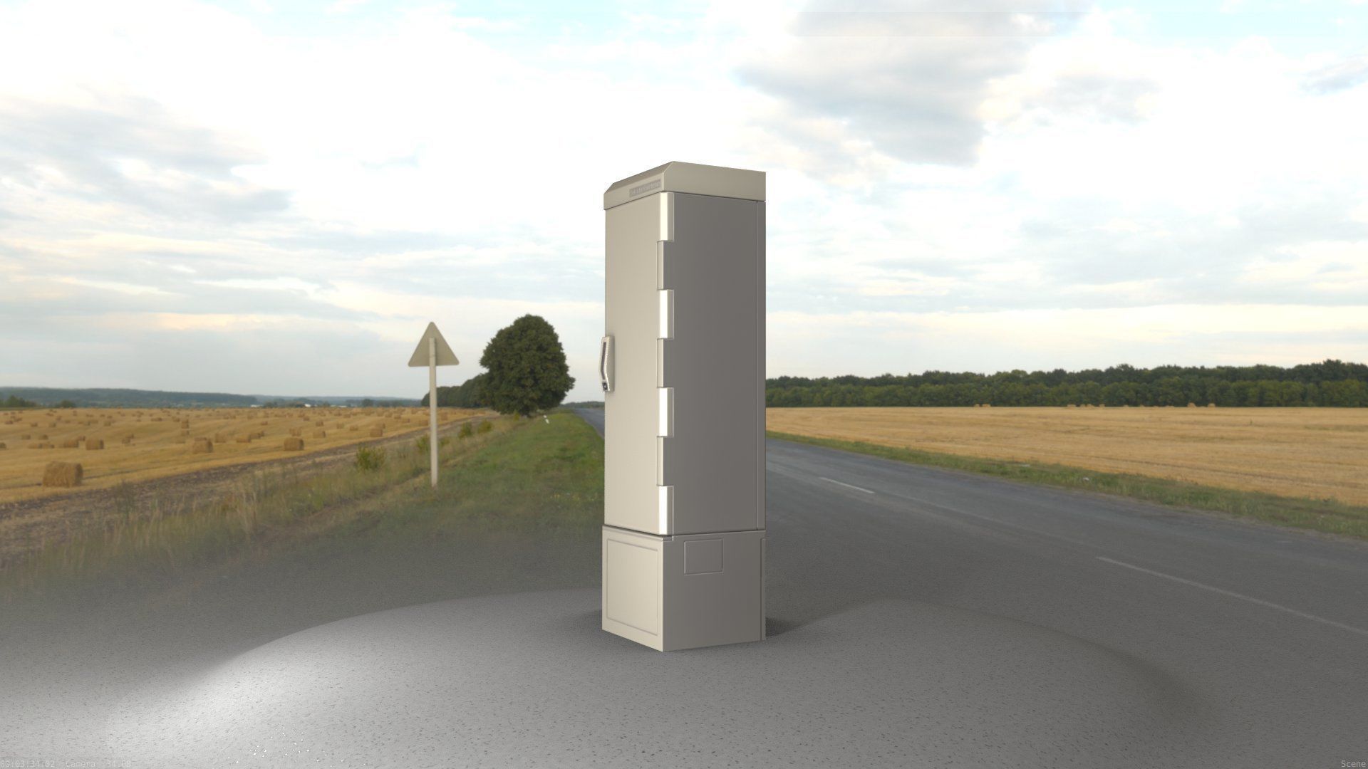 Electrical Distribution Cabinet 52 Low-poly 3D model_39