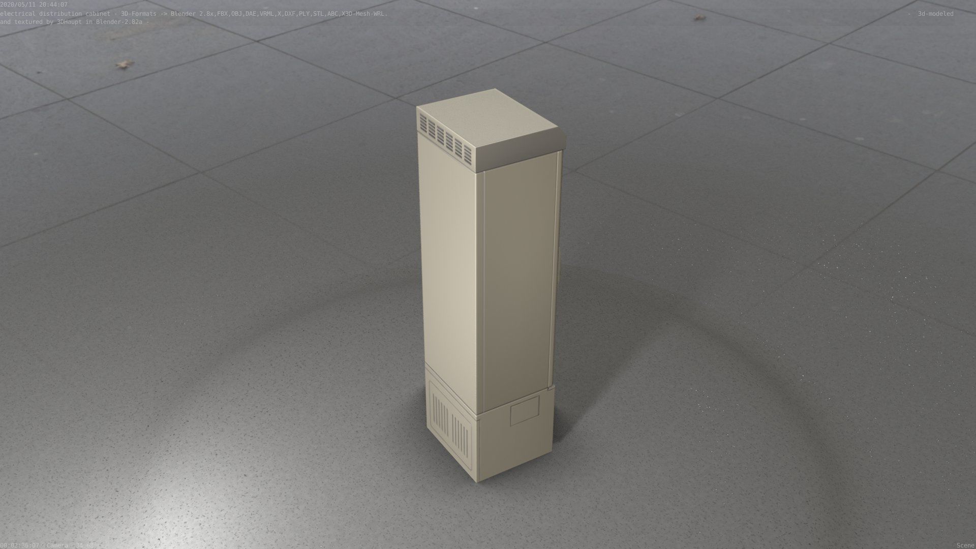 Electrical Distribution Cabinet 52 Low-poly 3D model_92