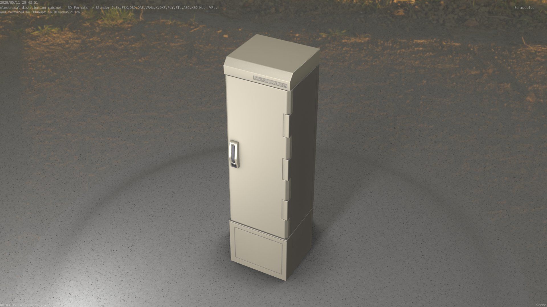 Electrical Distribution Cabinet 52 Low-poly 3D model_77