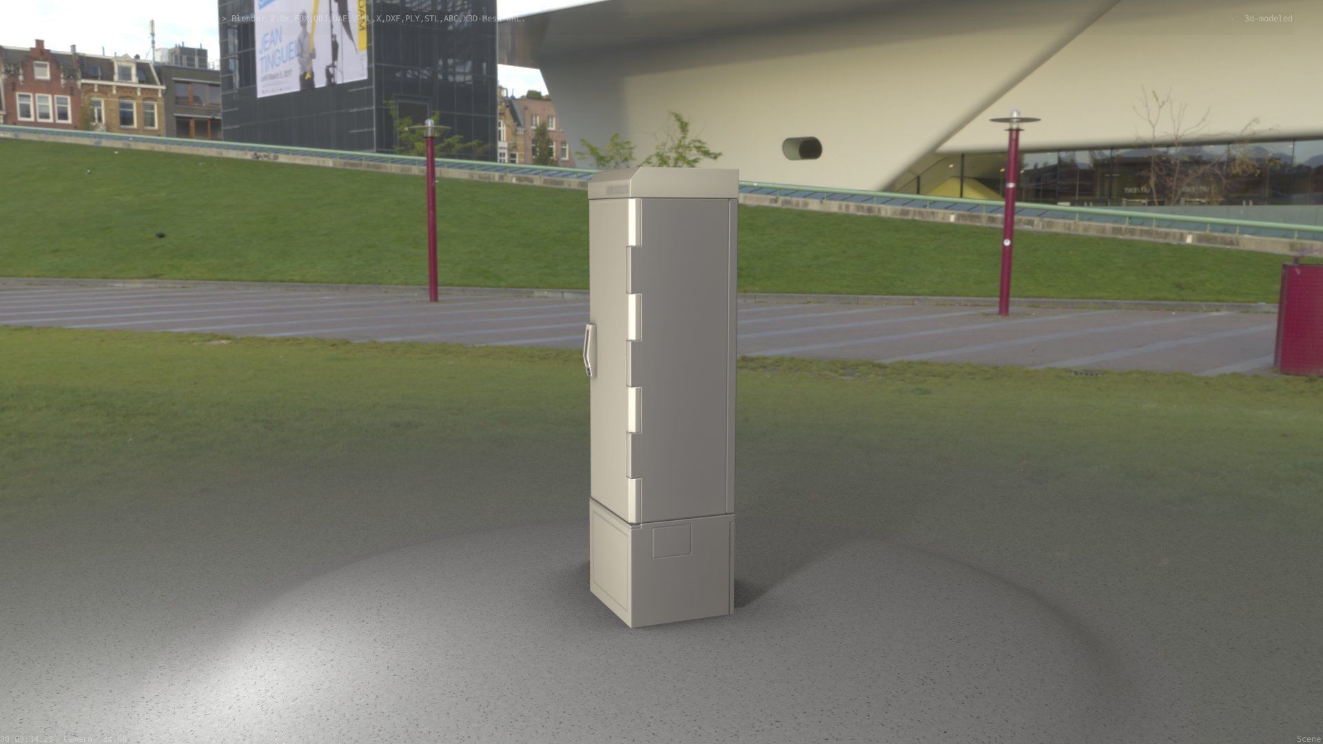 Electrical Distribution Cabinet 52 Low-poly 3D model_60