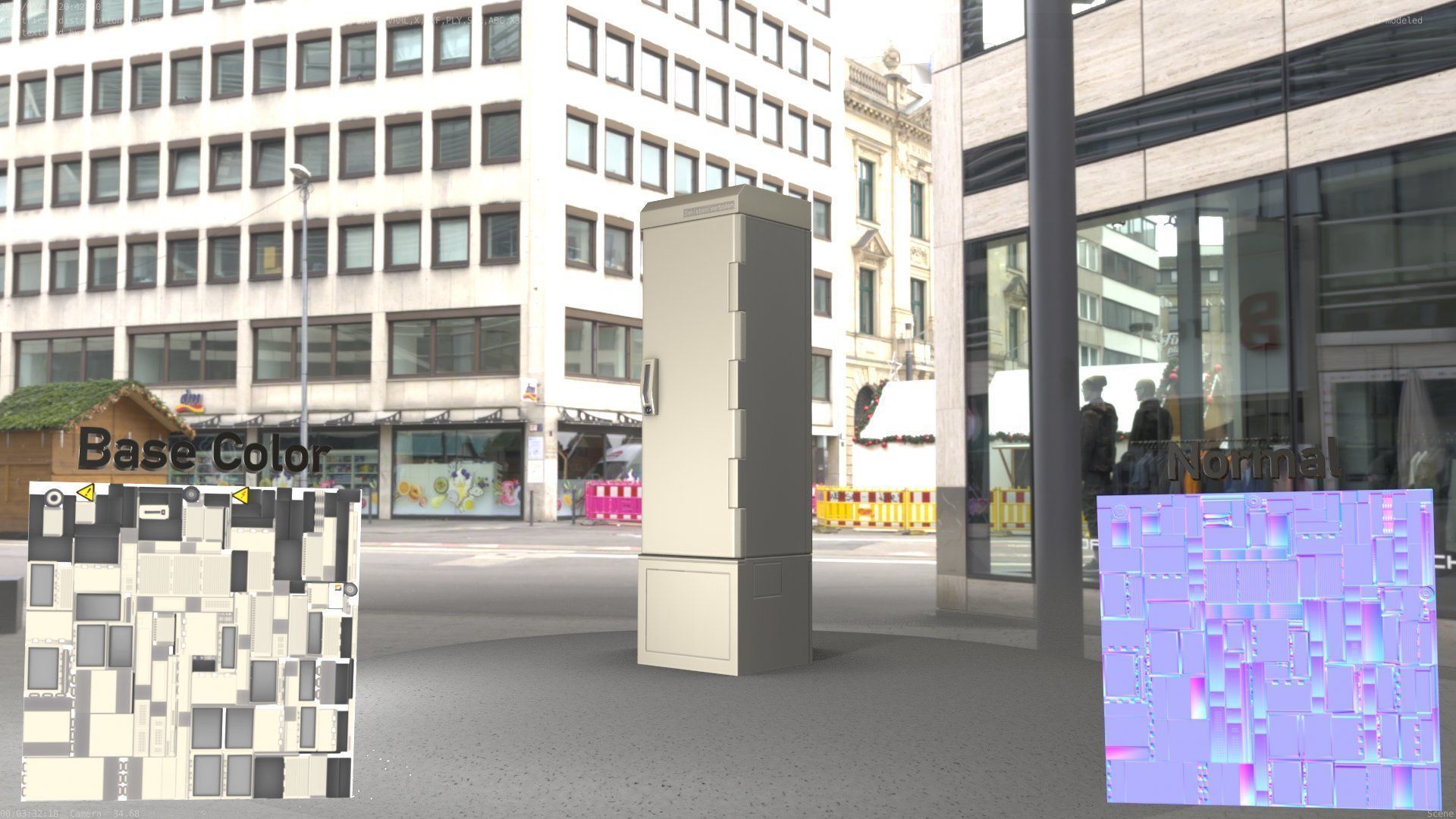 Electrical Distribution Cabinet 52 Low-poly 3D model_11