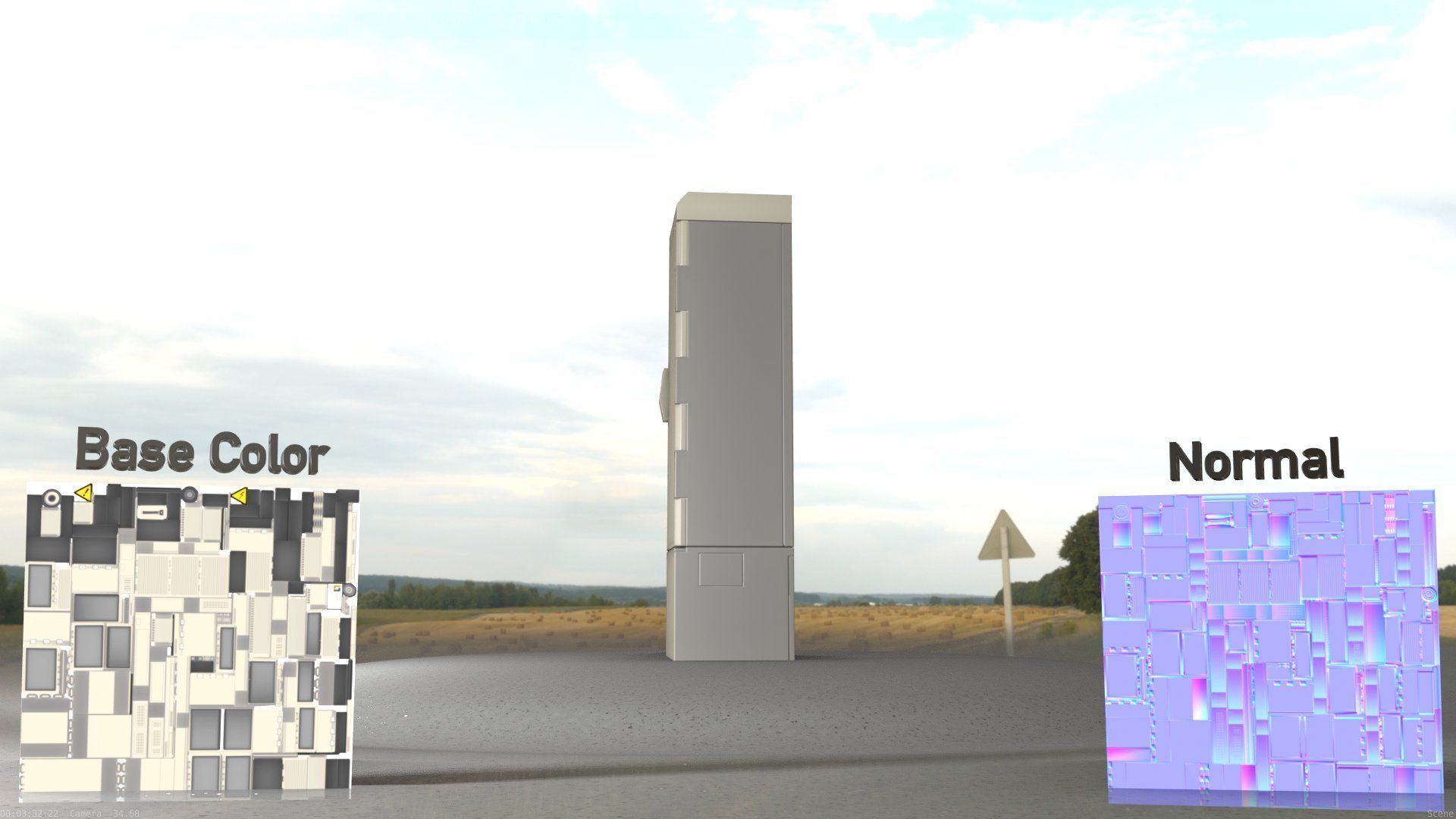 Electrical Distribution Cabinet 52 Low-poly 3D model_15