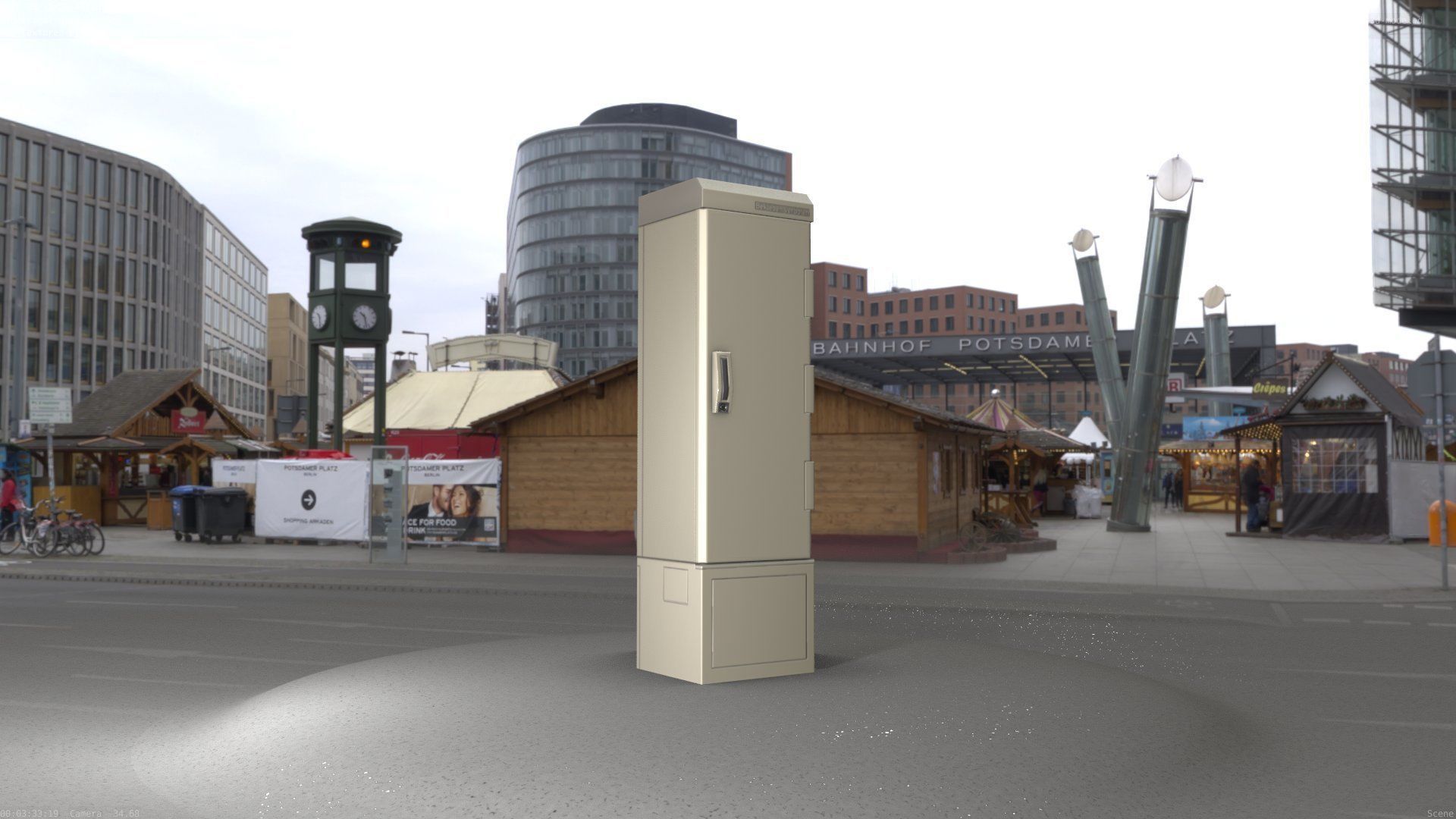 Electrical Distribution Cabinet 52 Low-poly 3D model_36