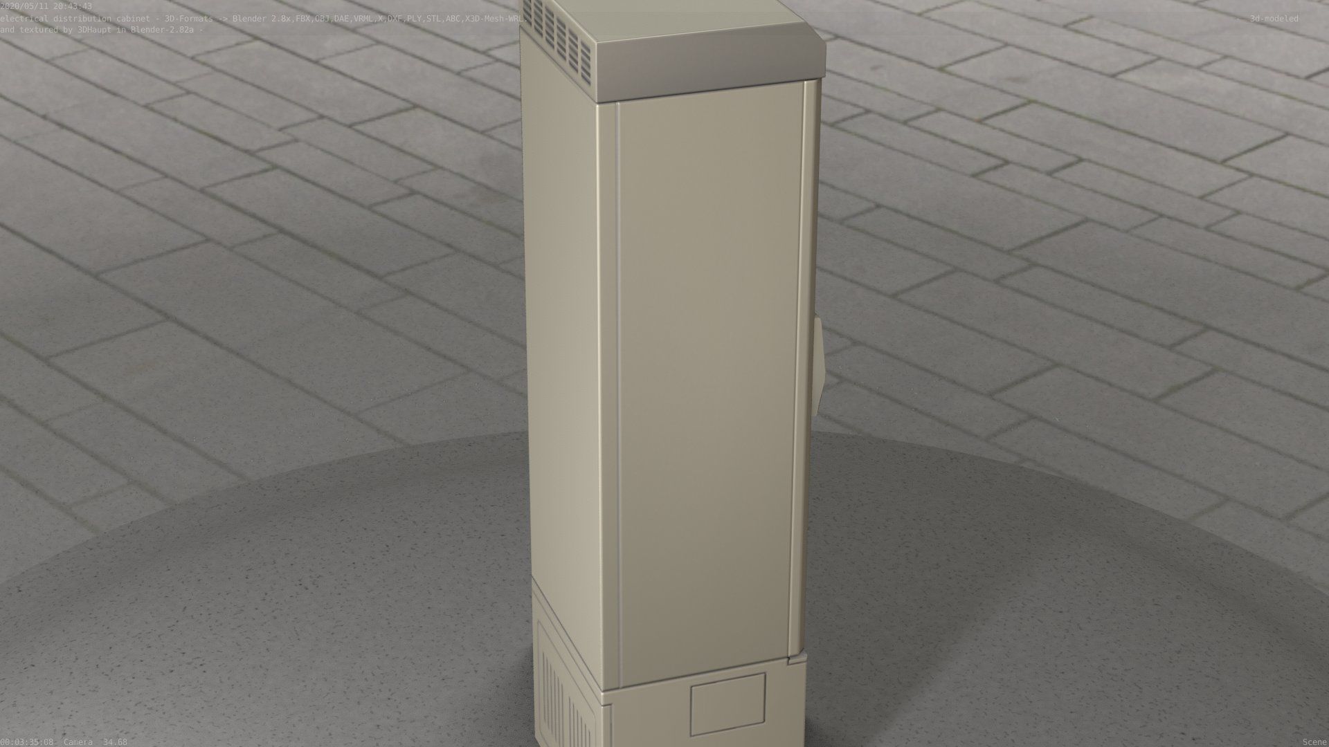 Electrical Distribution Cabinet 52 Low-poly 3D model_69